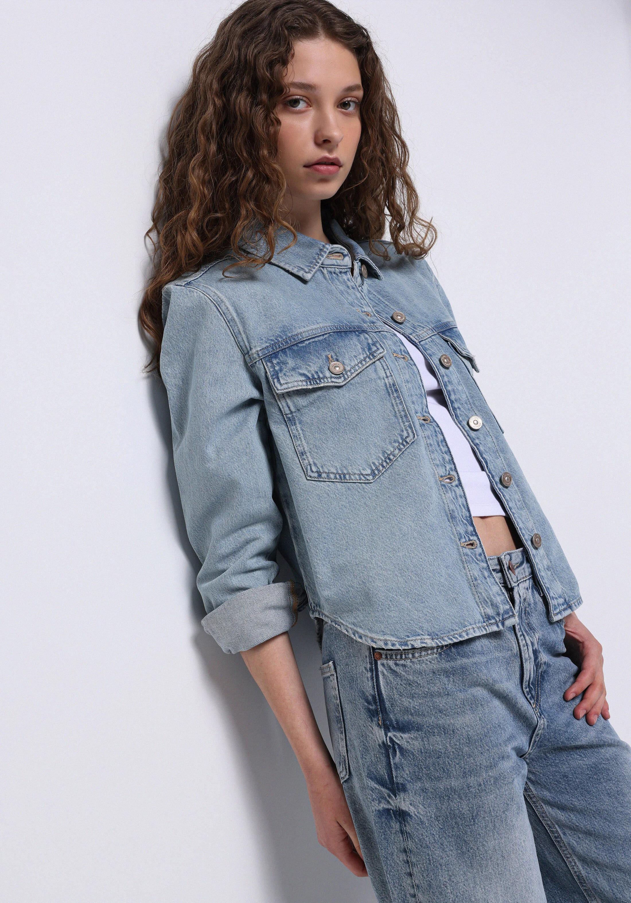 DENIM KADIN UZUN KOL GÖMLEK Regular Fit