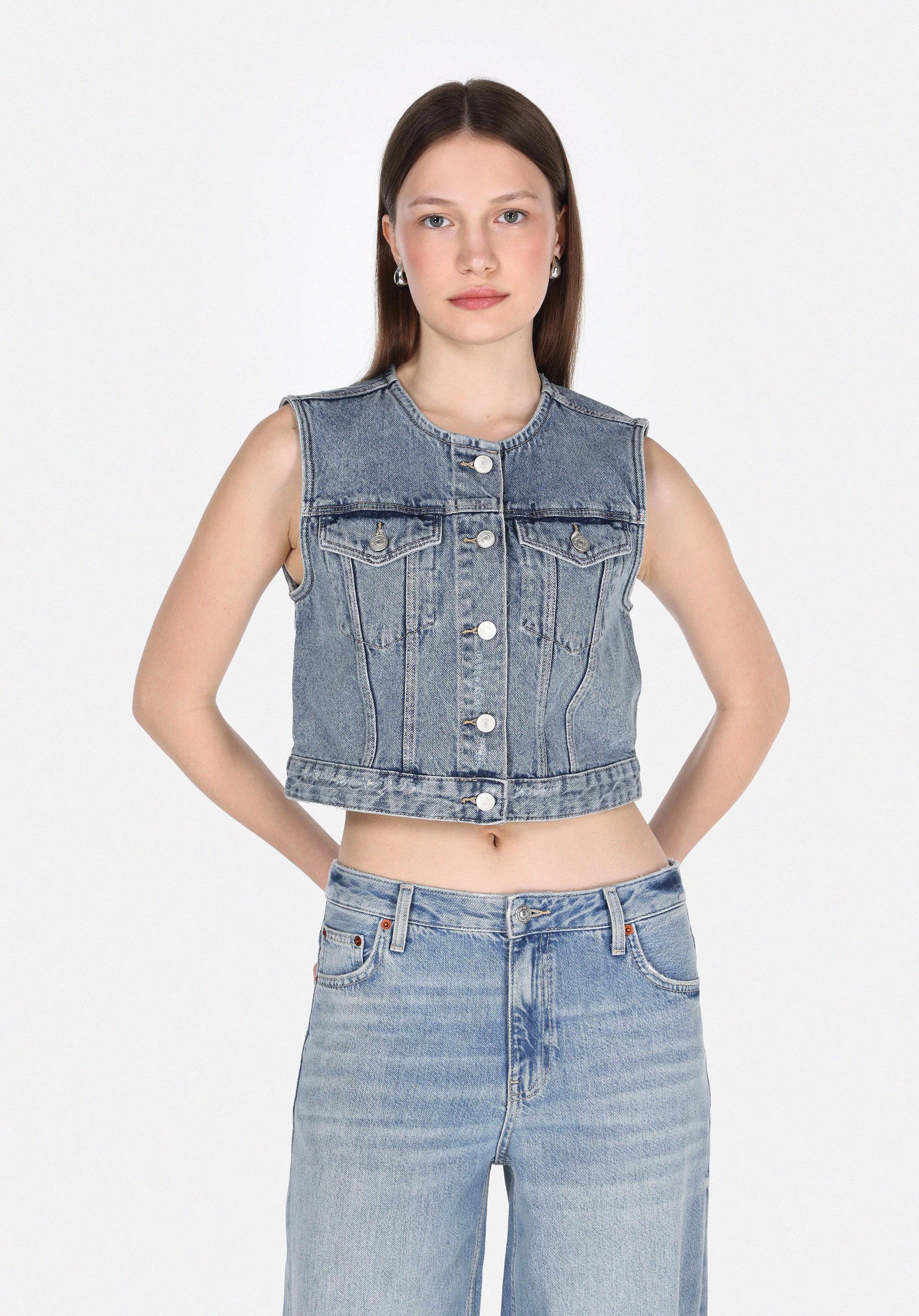 DENIM KADIN YELEK Slim Fit