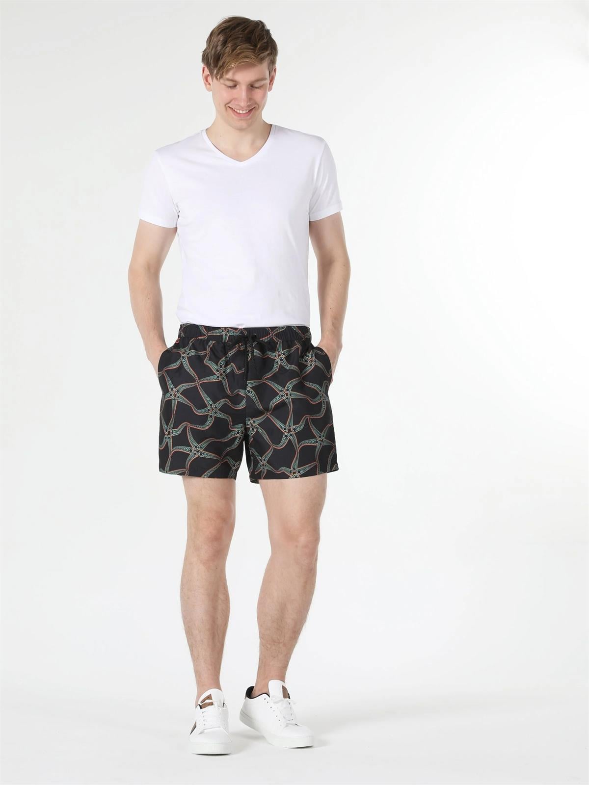 DOKUMA ALT ERKEK YÜZME ŞORT Regular Fit