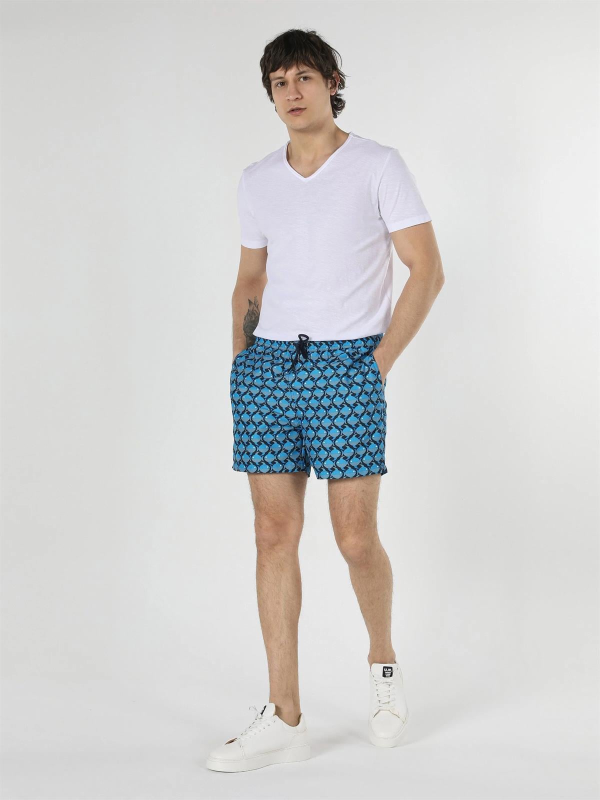 DOKUMA ALT ERKEK YÜZME ŞORT Regular Fit