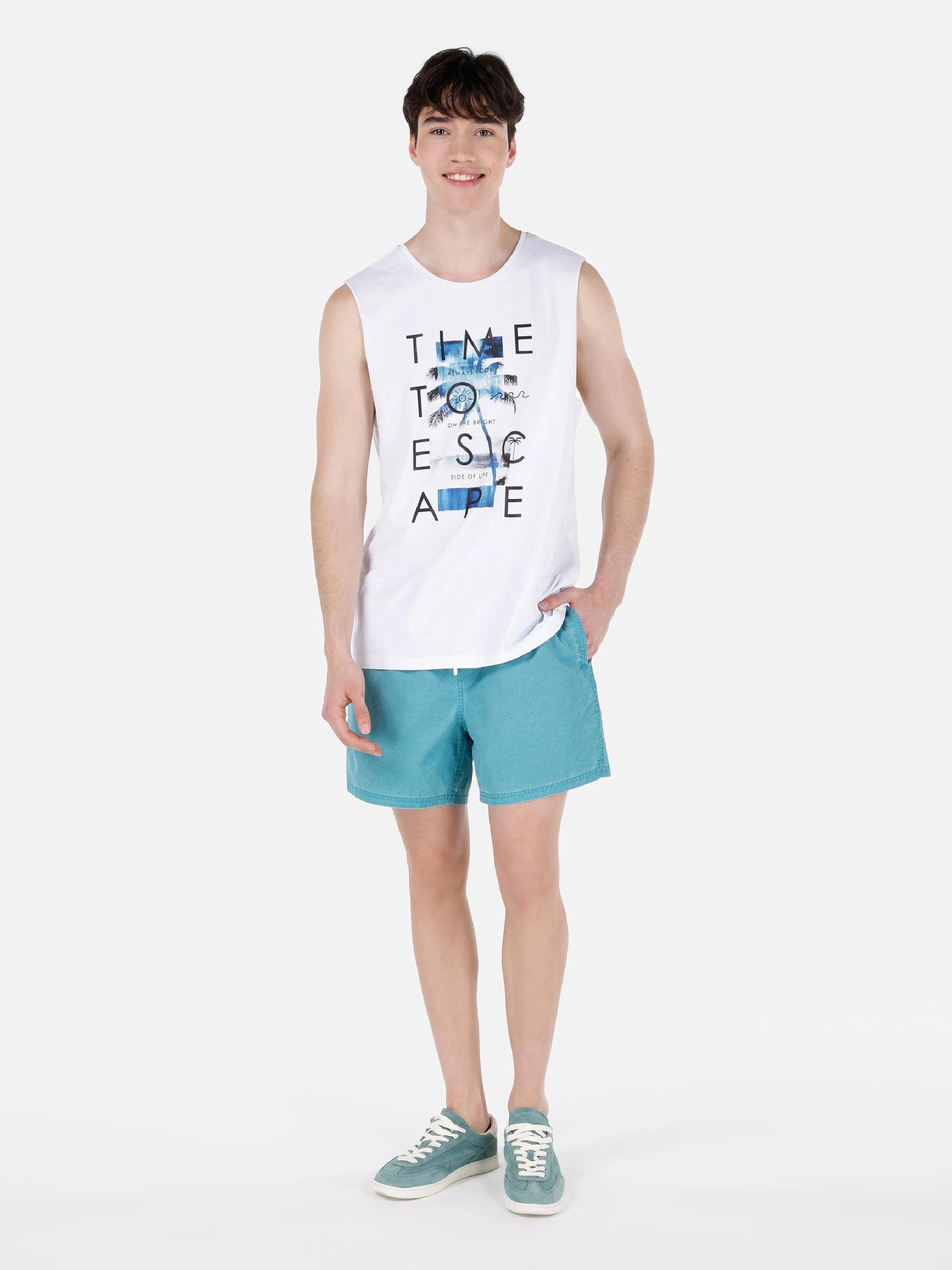 DOKUMA ALT ERKEK YÜZME ŞORT Slim Fit
