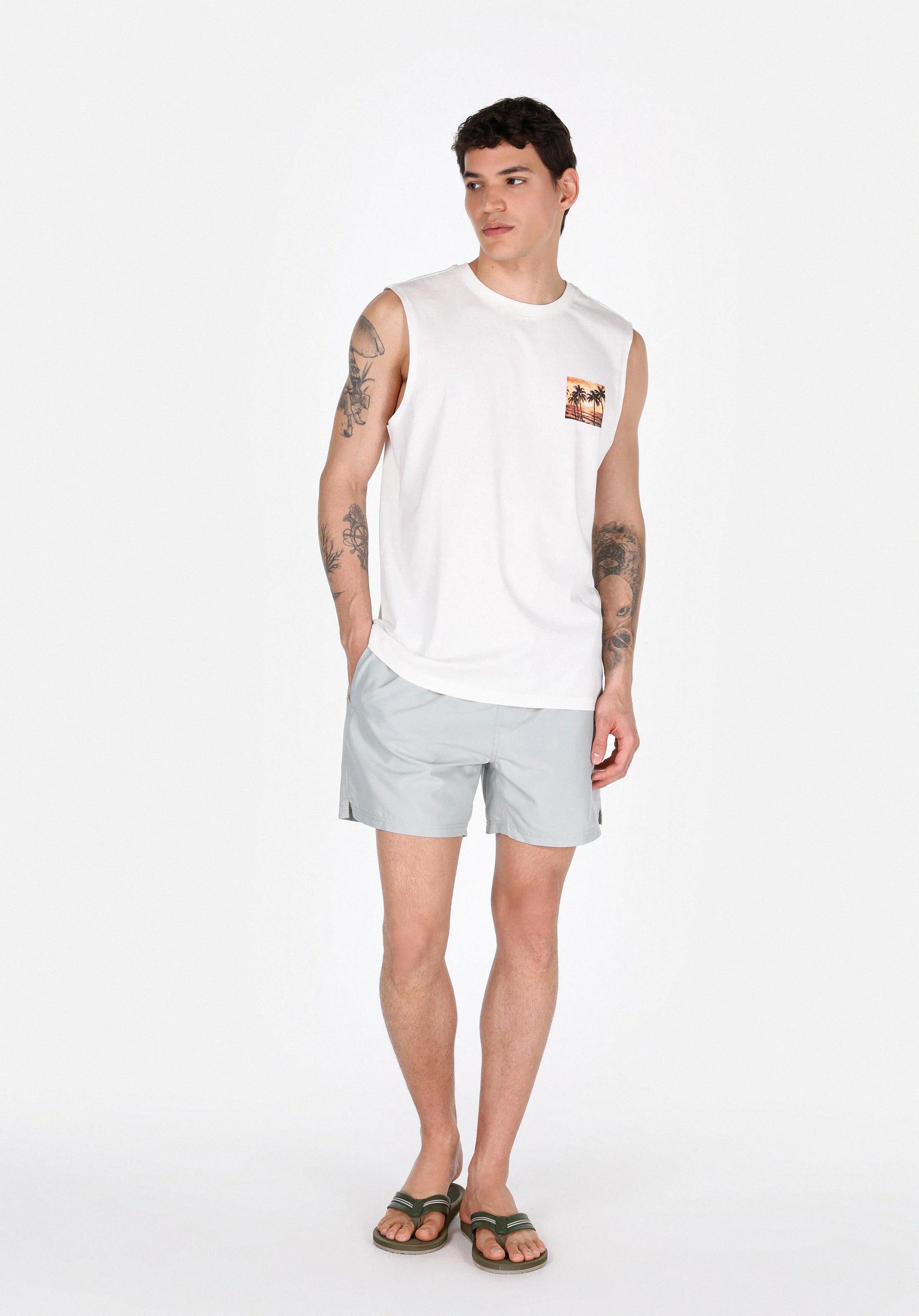 DOKUMA ALT ERKEK YÜZME ŞORT Slim Fit