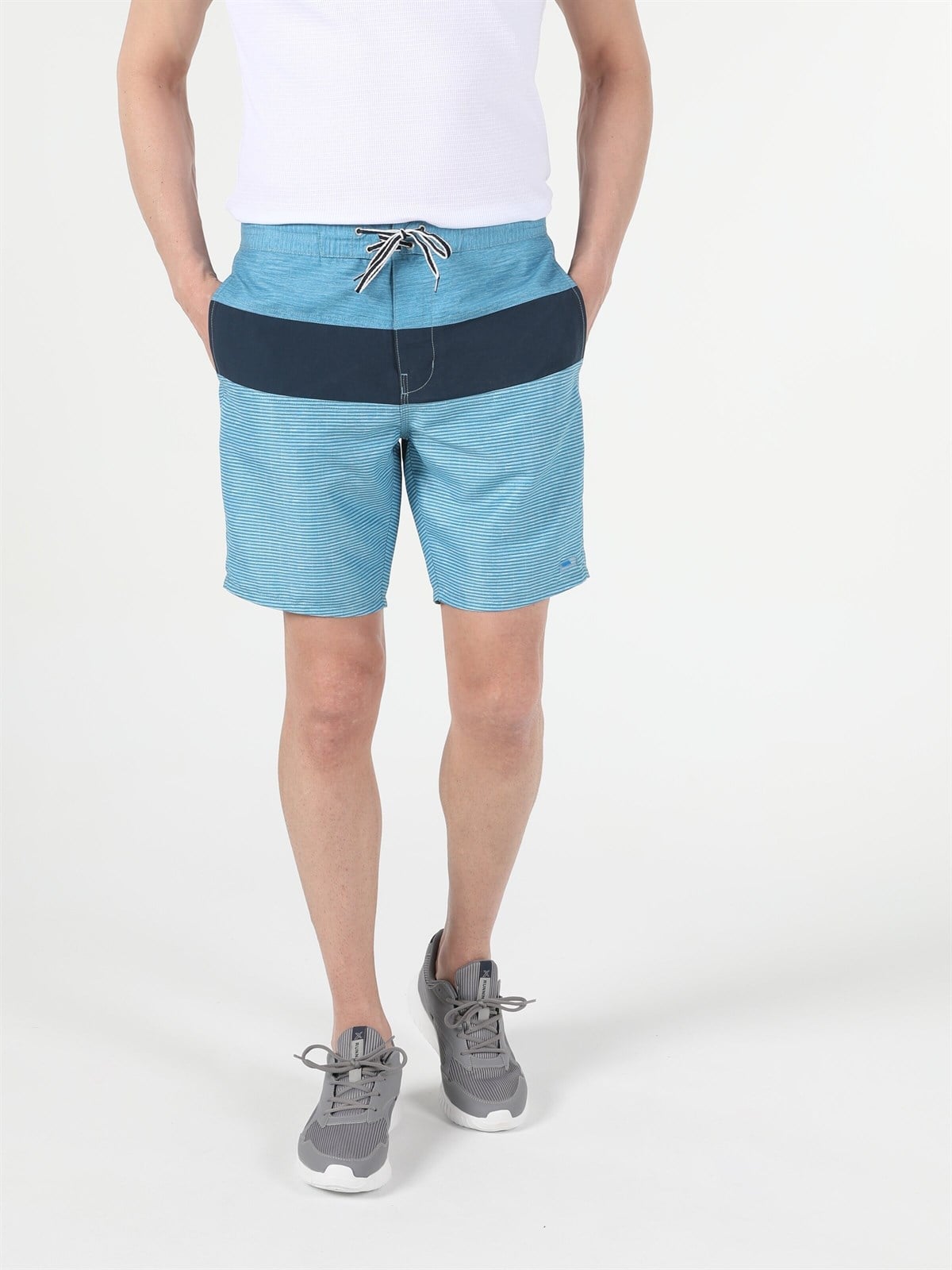 DOKUMA ALT ERKEK YÜZME ŞORT Slim Fit