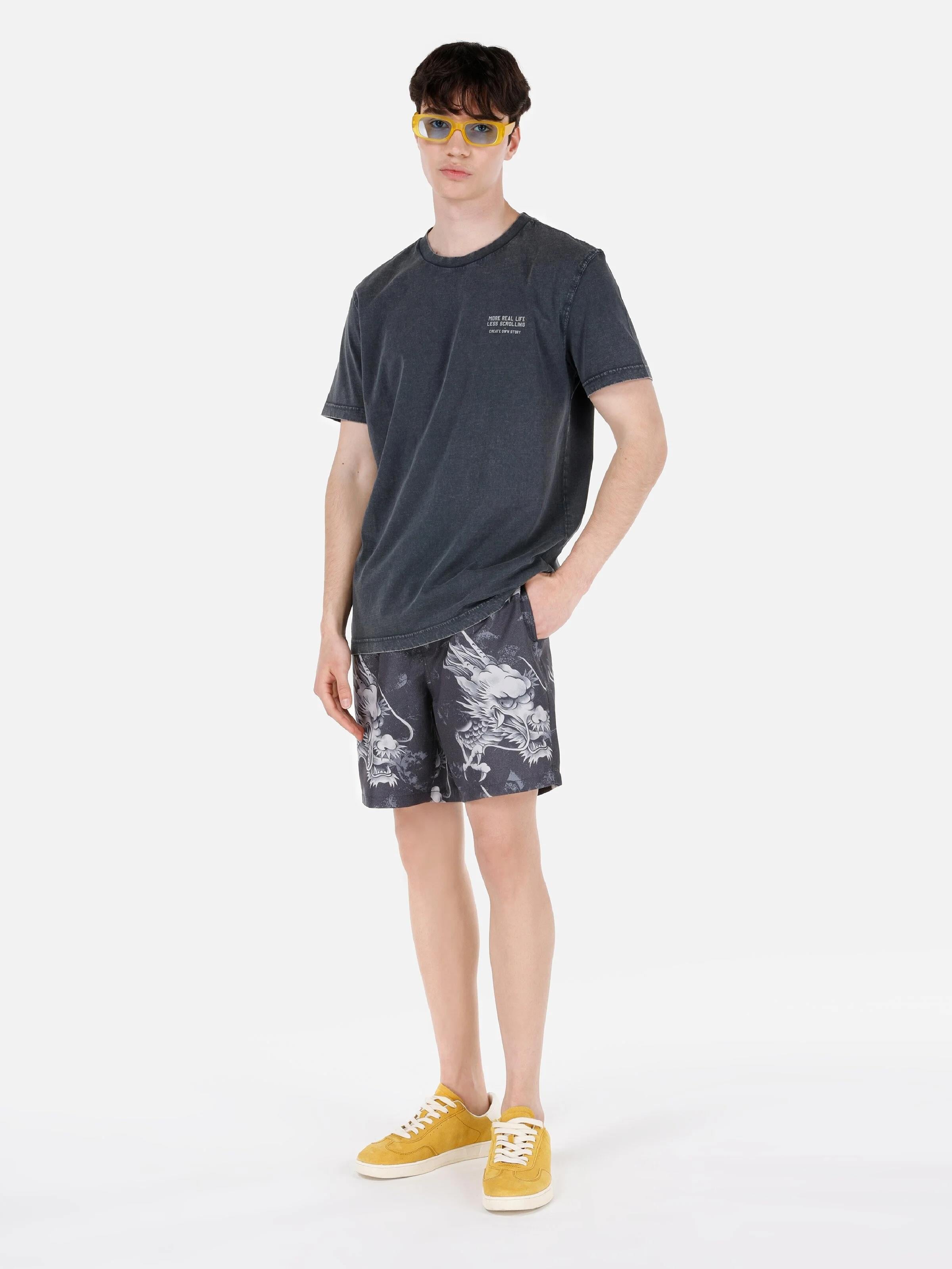 DOKUMA ALT ERKEK YÜZME ŞORT Slim Fit