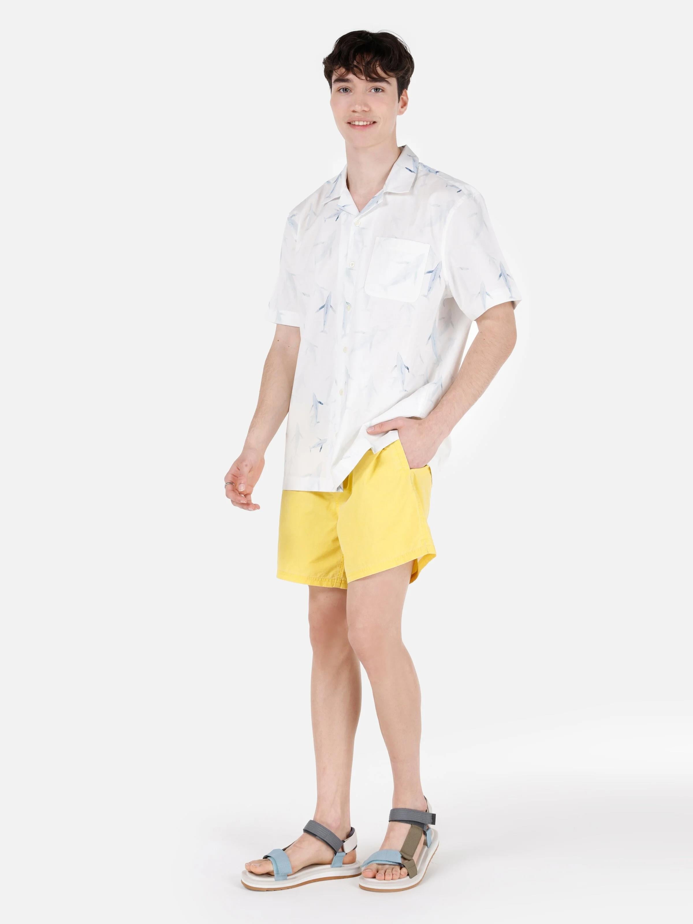 DOKUMA ALT ERKEK YÜZME ŞORT Slim Fit
