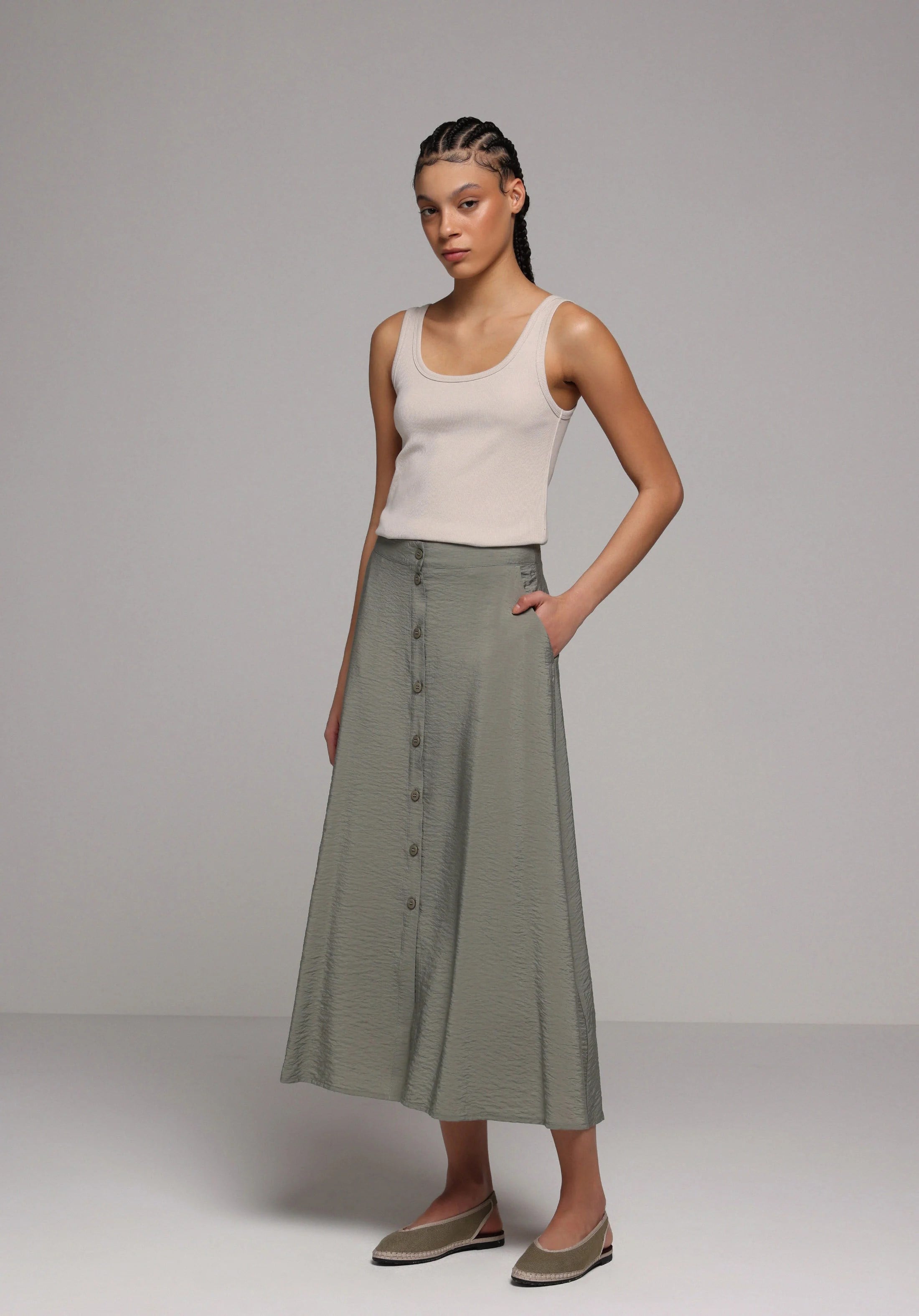 DOKUMA ALT KADIN ETEK Maxi Length