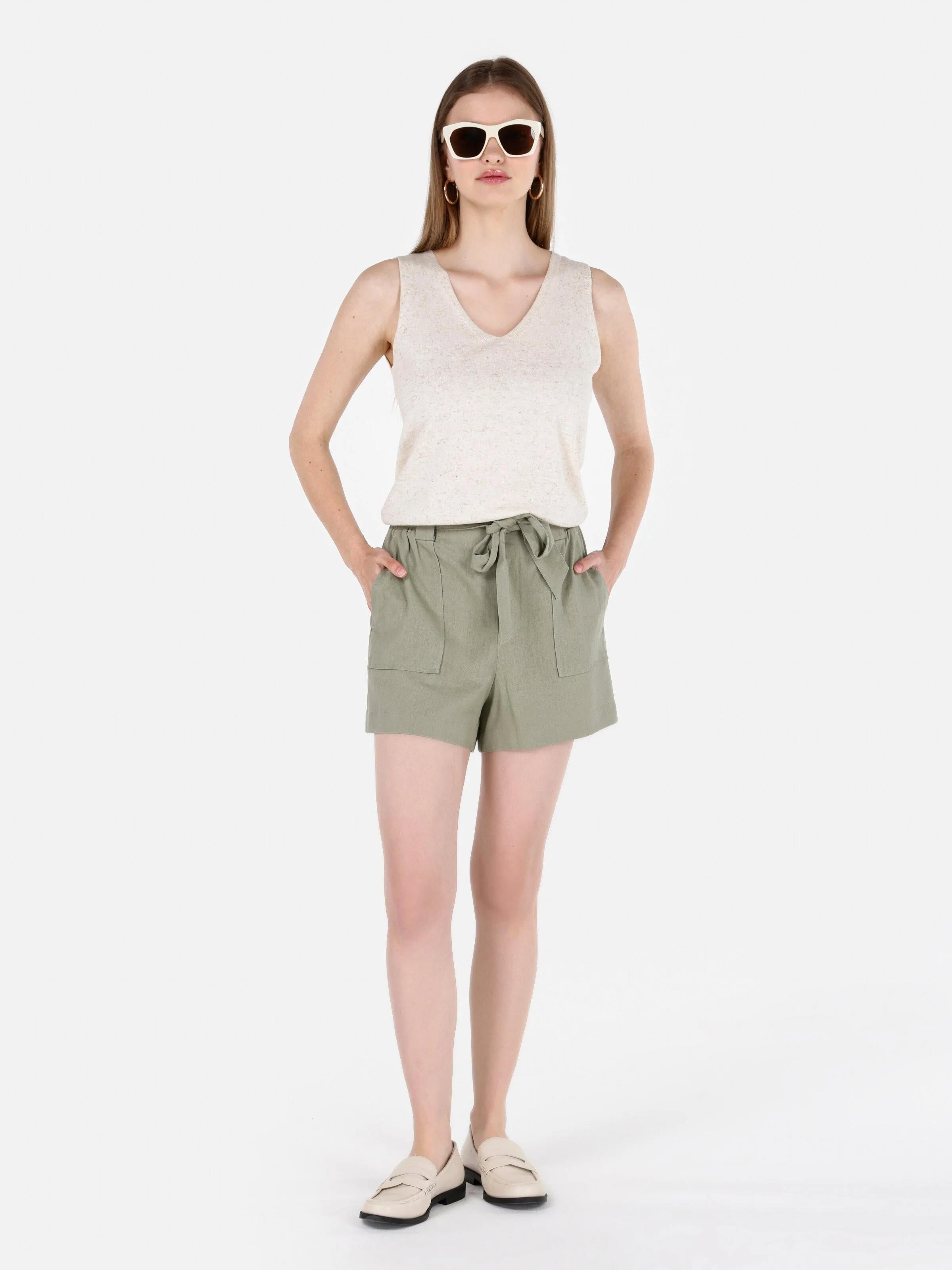 DOKUMA ALT KADIN ŞORT Regular Fit