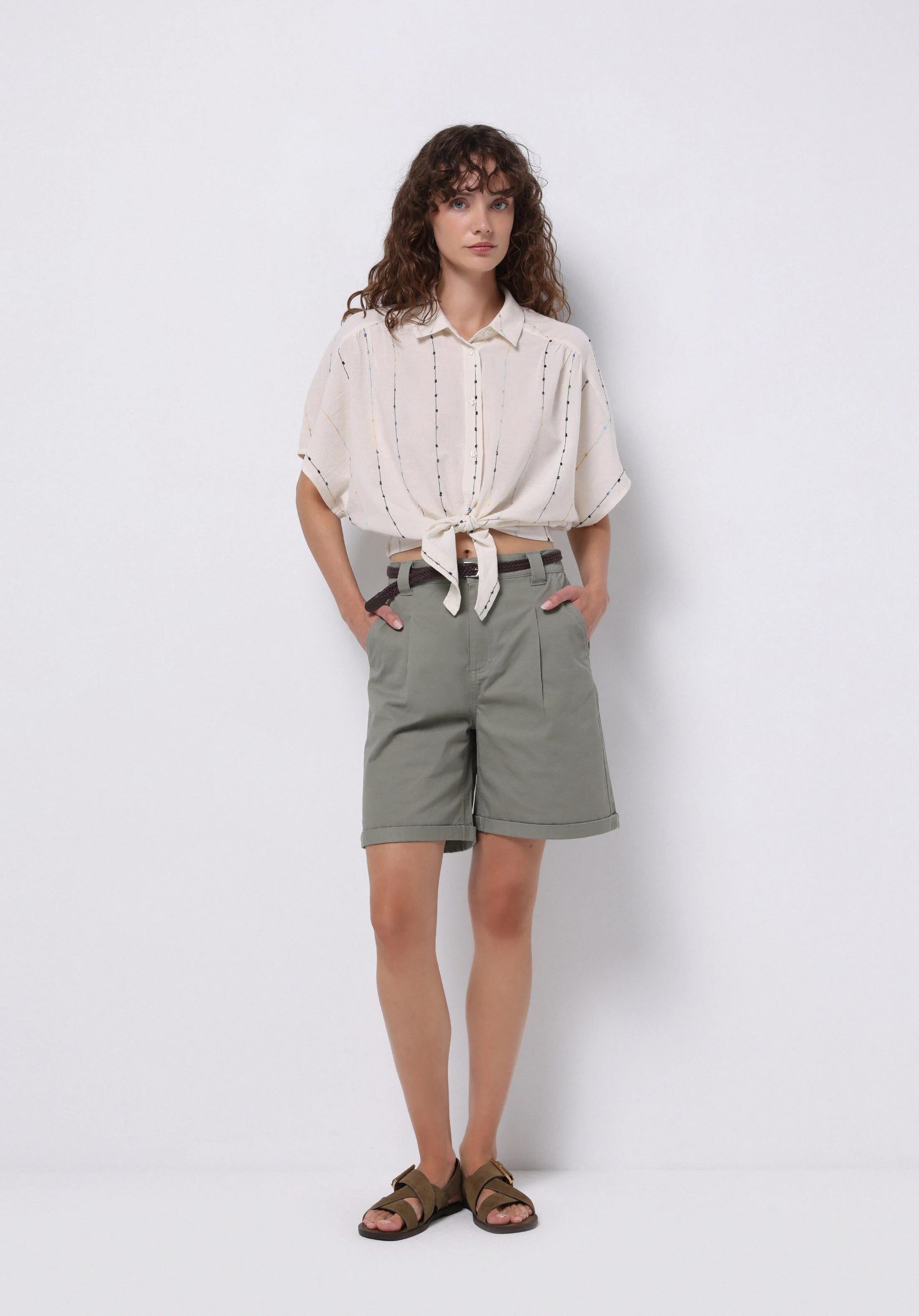 DOKUMA ALT KADIN ŞORT Slim Fit