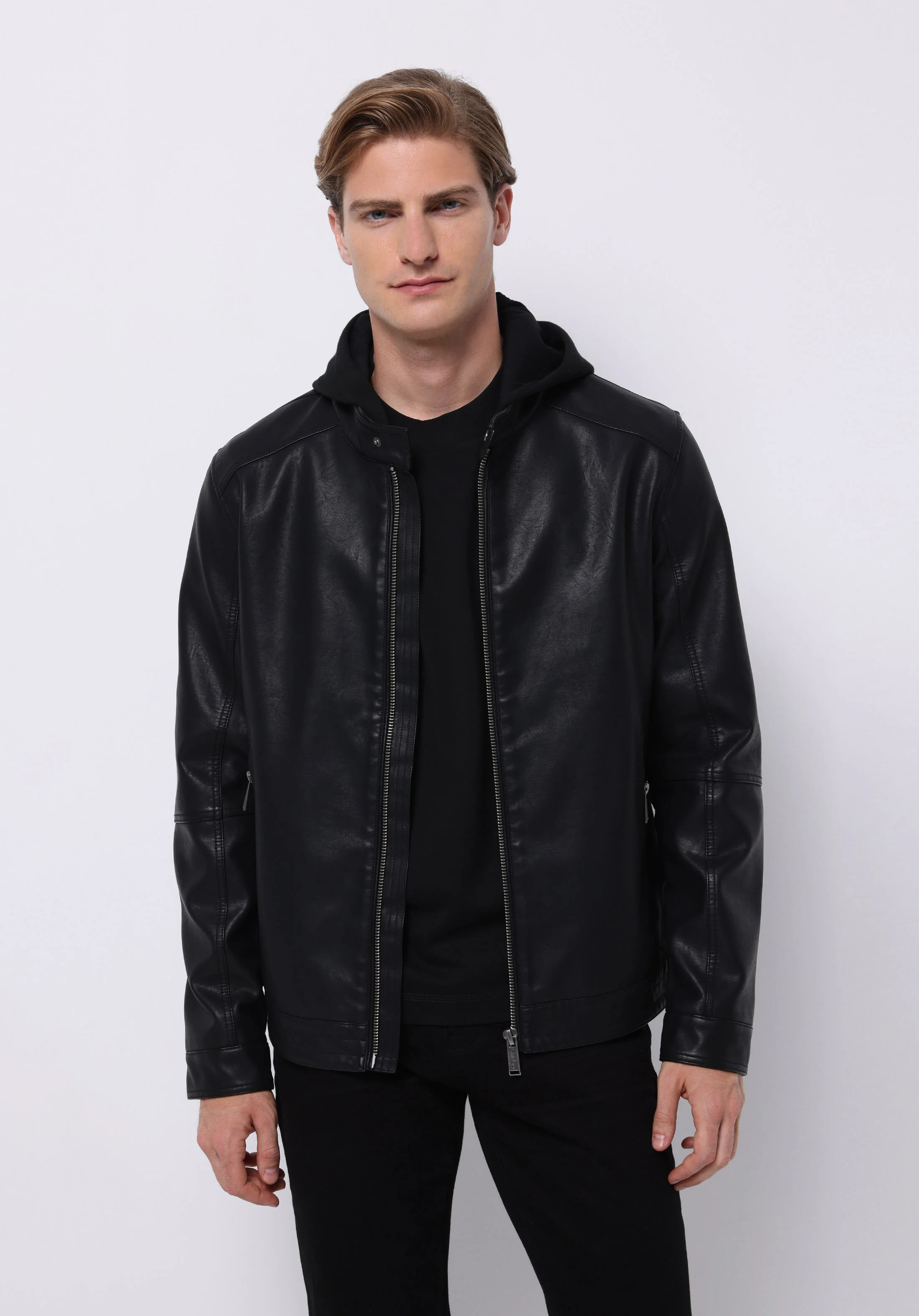DOKUMA DIŞ ERKEK PU MONT Slim Fit