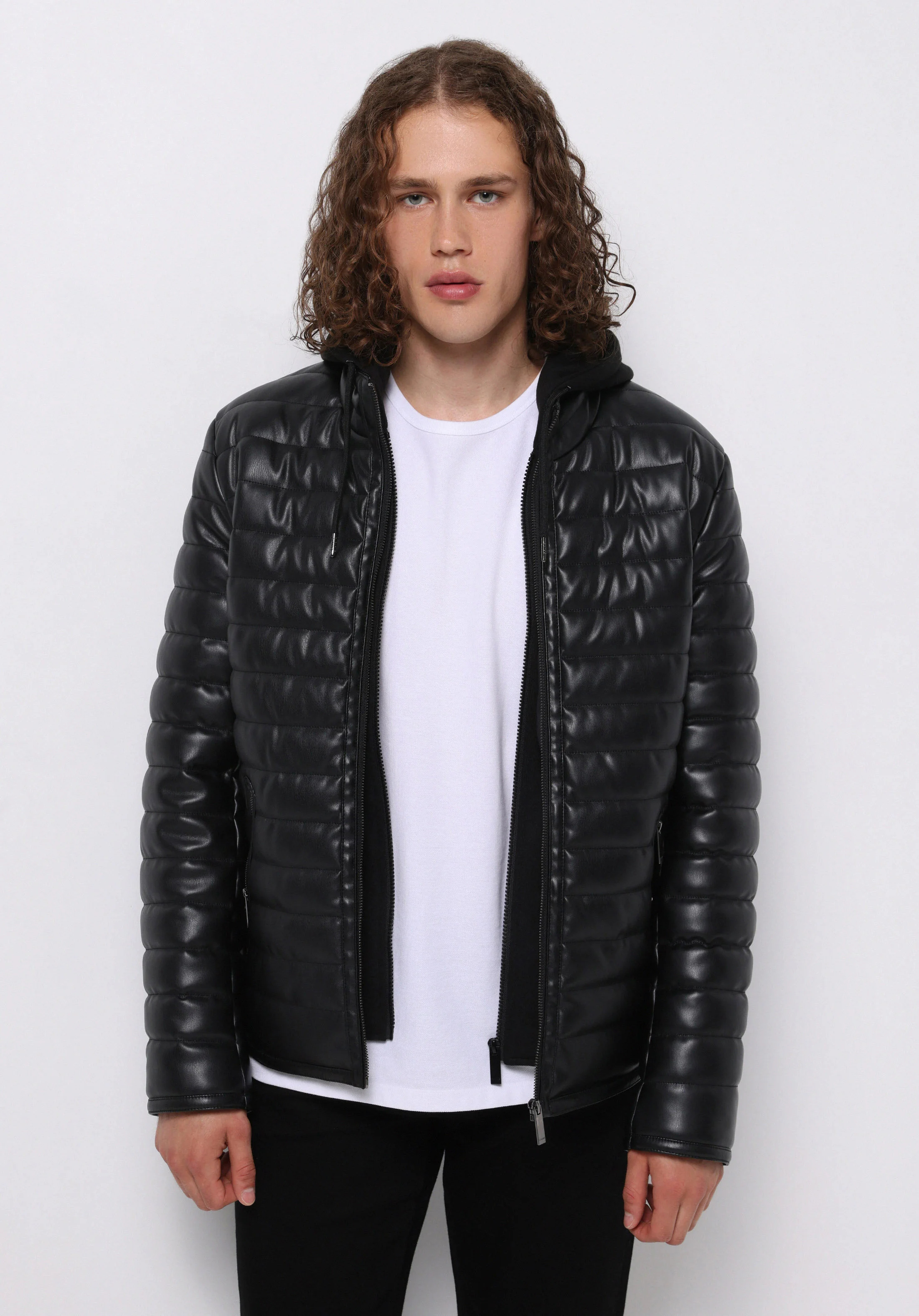 DOKUMA DIŞ ERKEK PU MONT Slim Fit