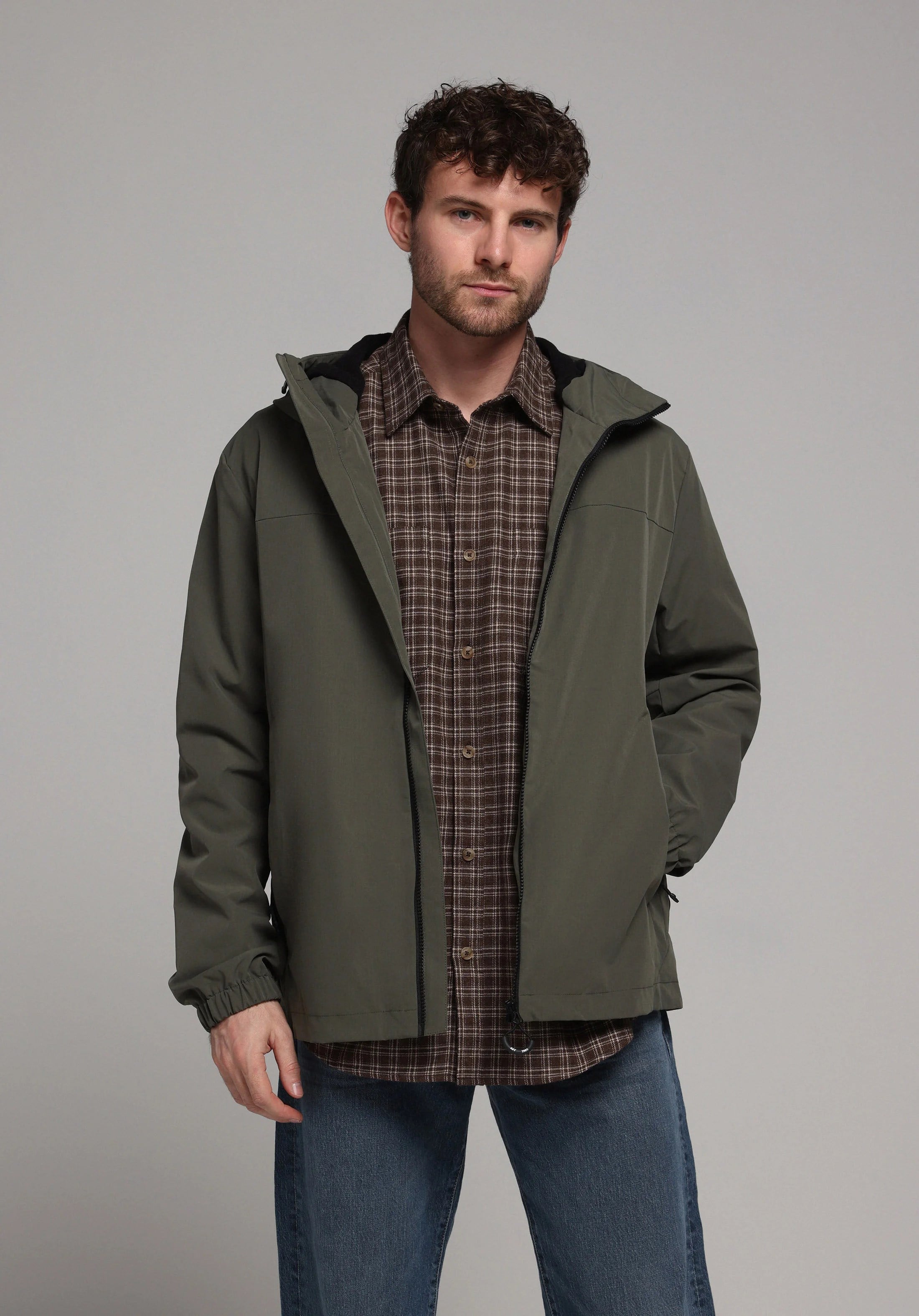 DOKUMA DIŞ ERKEK YAĞMURLUK Regular Fit