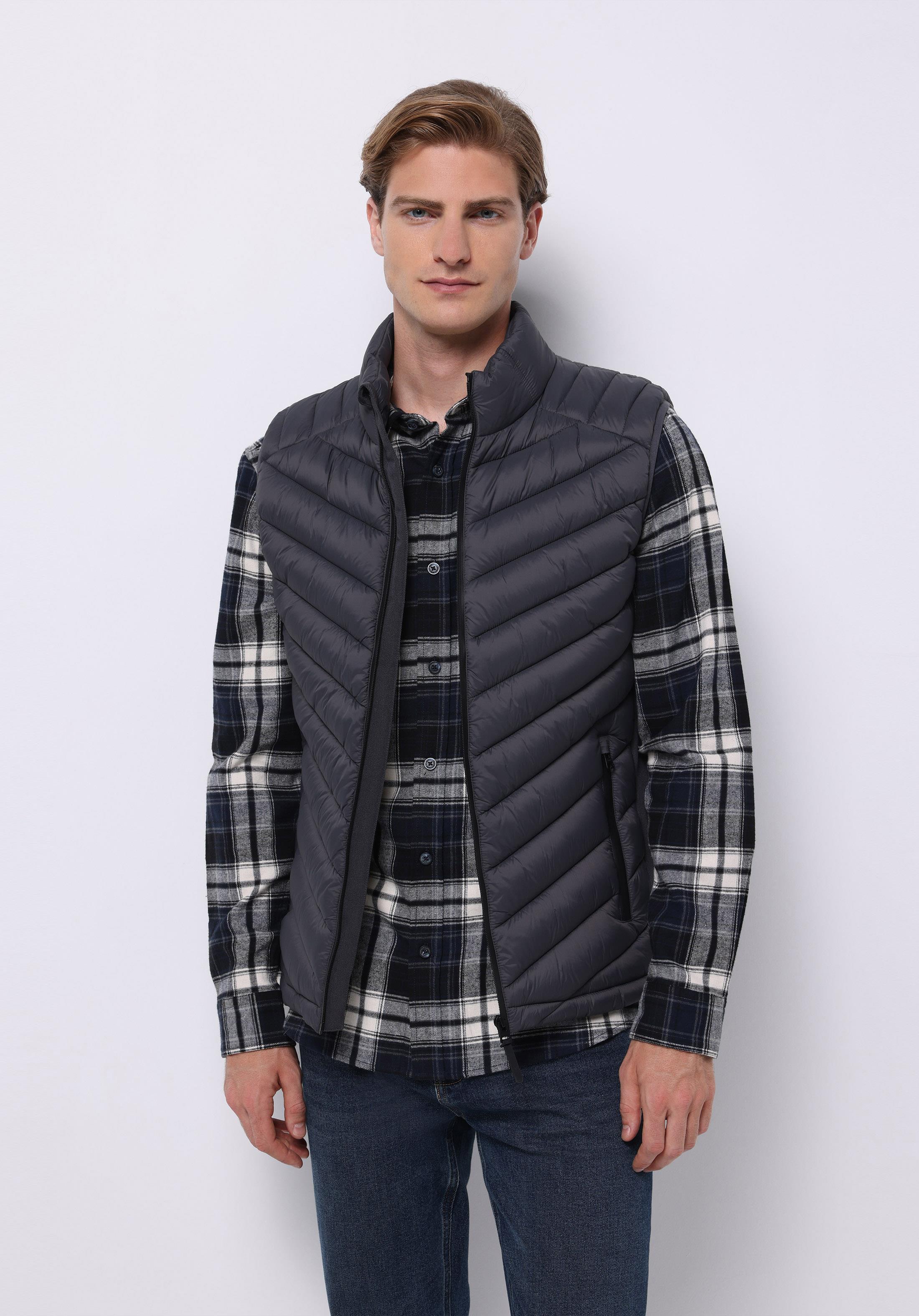 DOKUMA DIŞ ERKEK YELEK Slim Fit