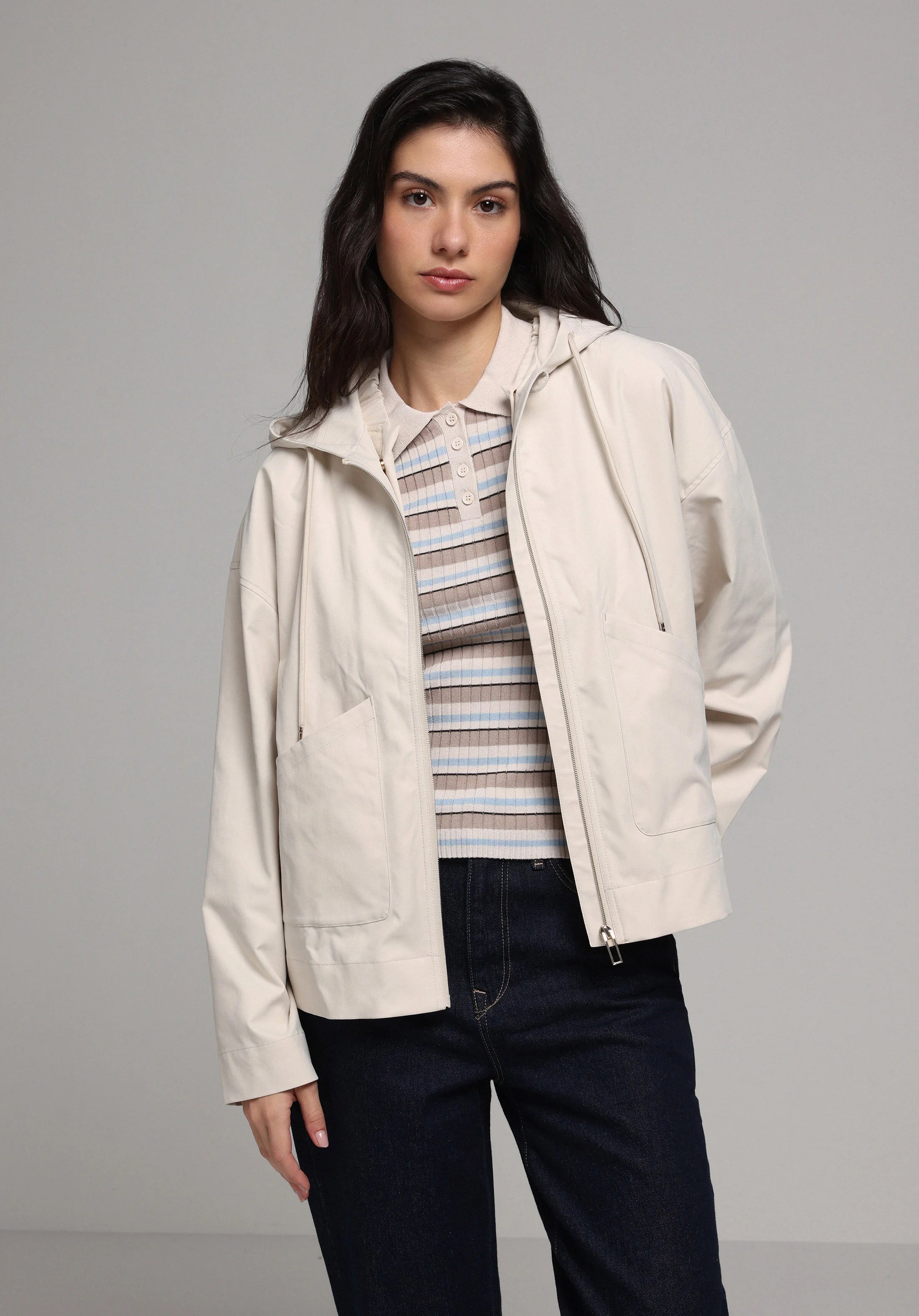 DOKUMA DIŞ KADIN YAĞMURLUK Regular Fit