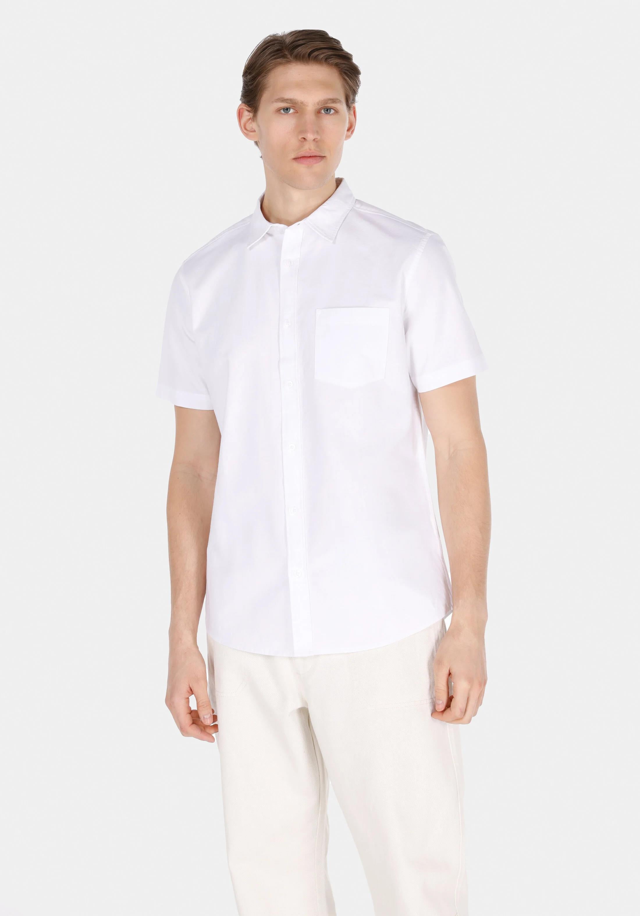 DOKUMA ÜST ERKEK KISA KOL GÖMLEK Regular Fit