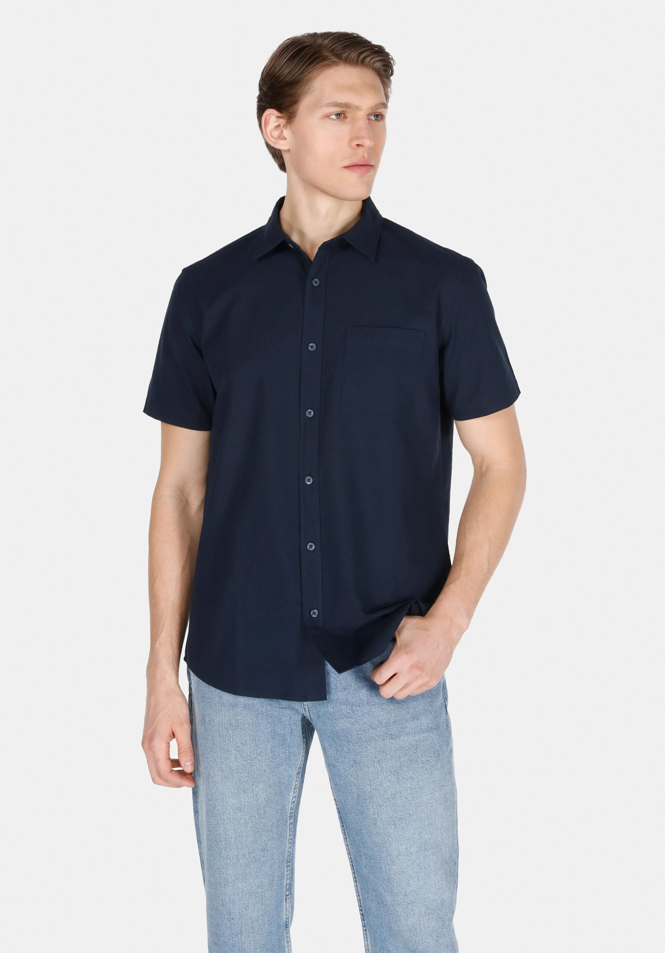 DOKUMA ÜST ERKEK KISA KOL GÖMLEK Regular Fit