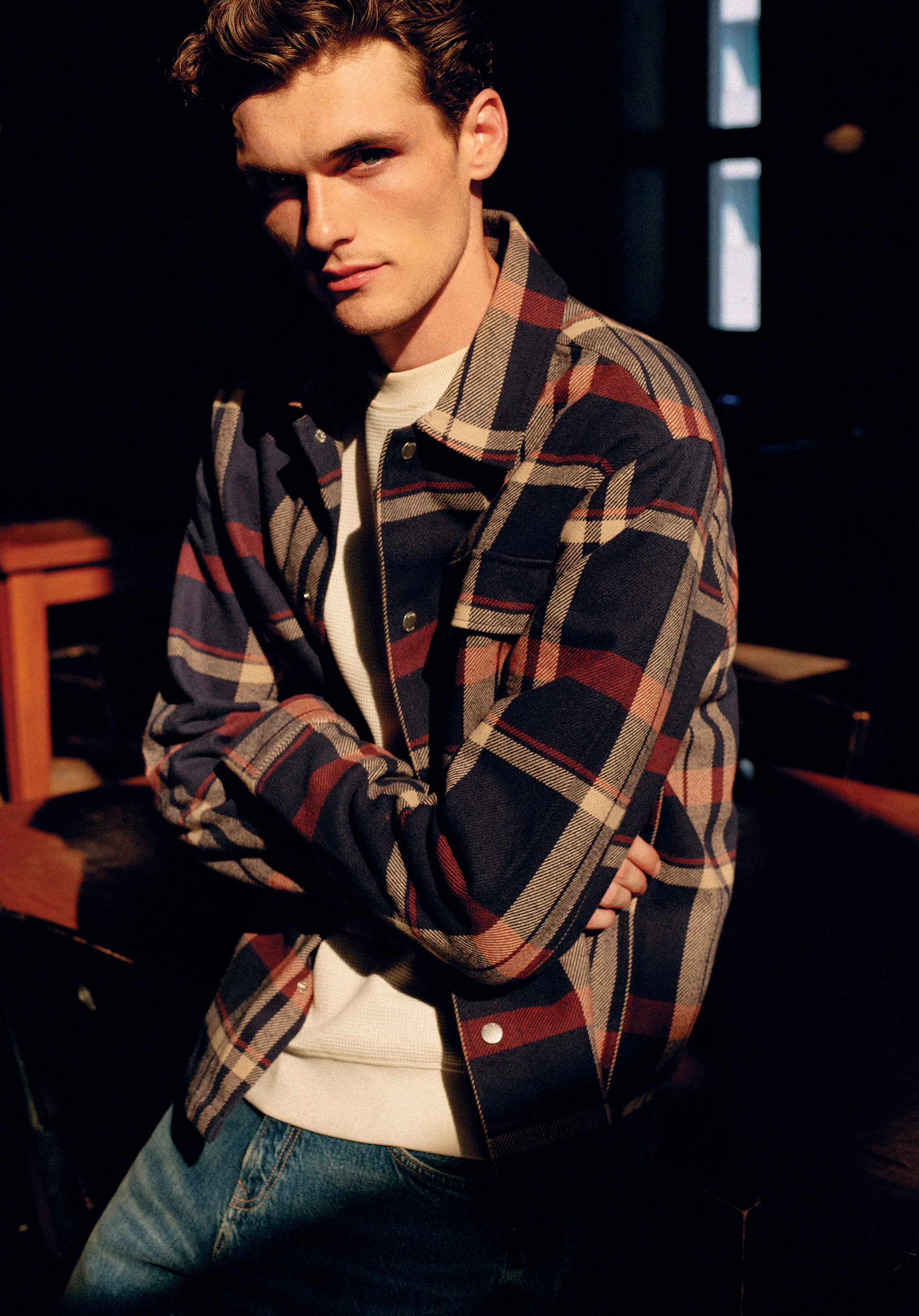 DOKUMA ÜST ERKEK SHACKET Comfort Fit