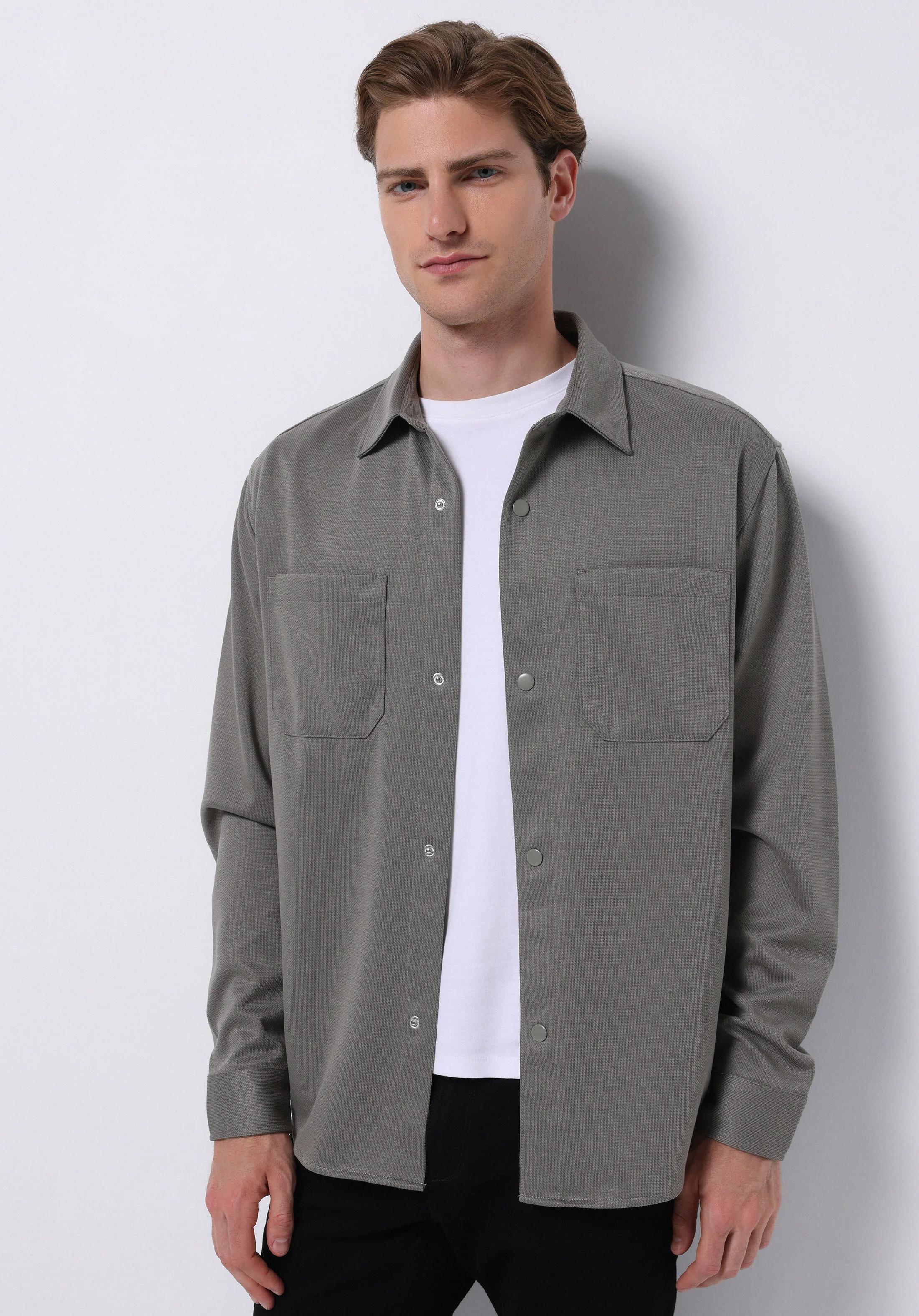 DOKUMA ÜST ERKEK SHACKET Regular Fit