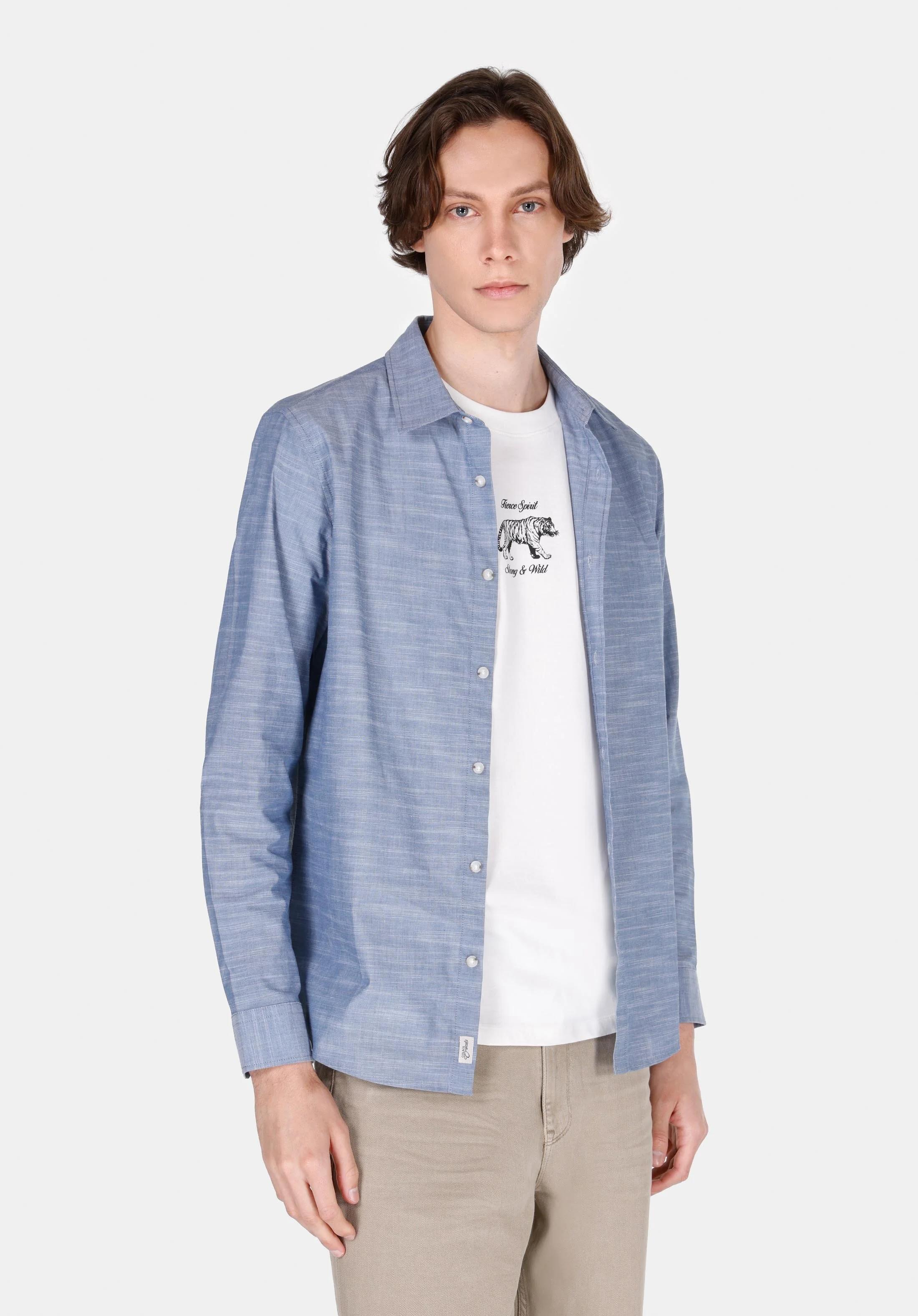 DOKUMA ÜST ERKEK UZUN KOL GÖMLEK Regular Fit