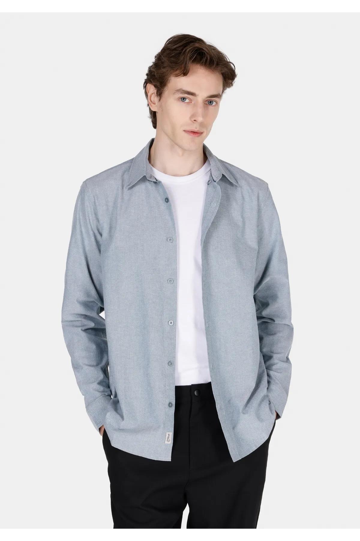 DOKUMA ÜST ERKEK UZUN KOL GÖMLEK Regular Fit