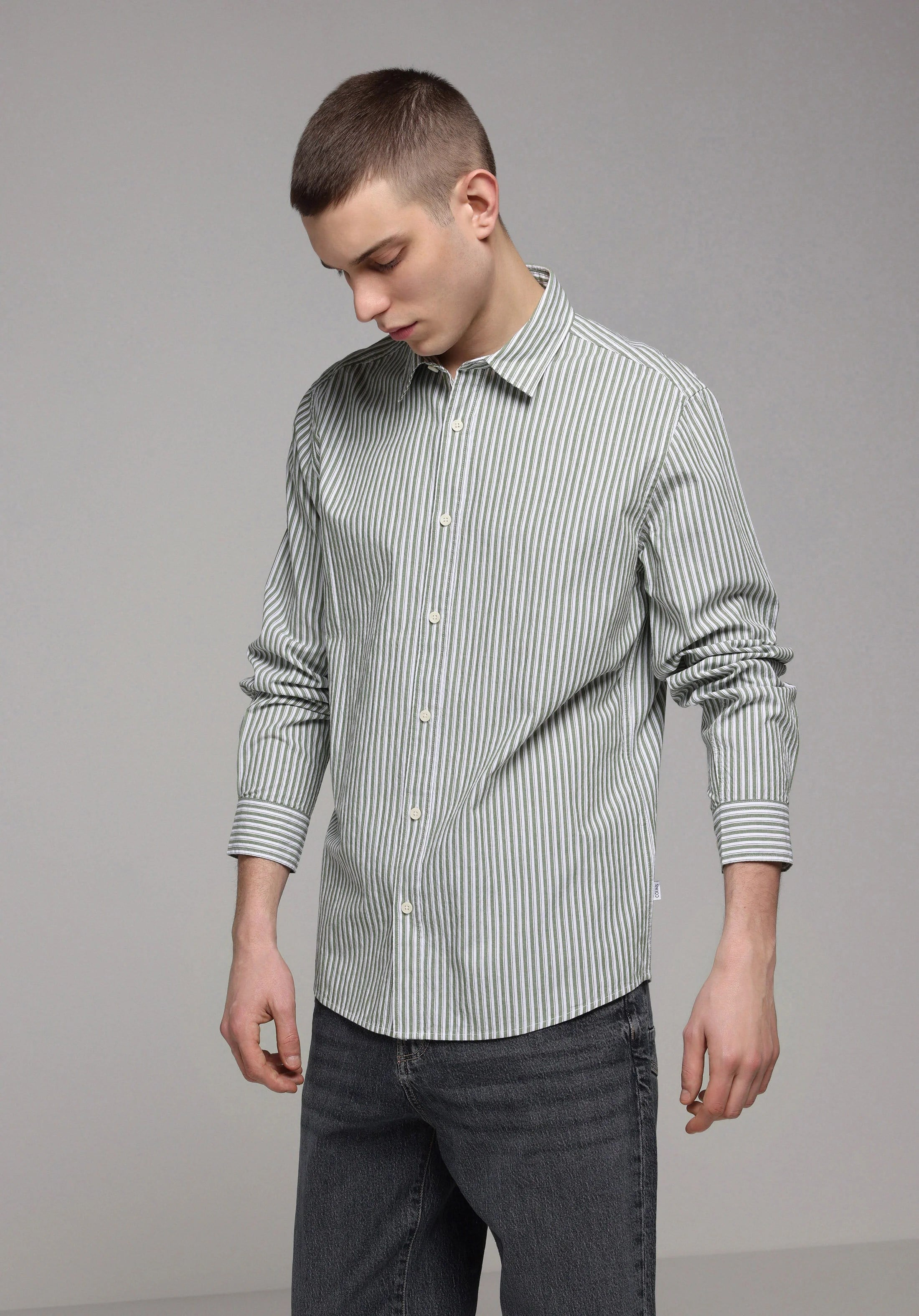 DOKUMA ÜST ERKEK UZUN KOL GÖMLEK Regular Fit