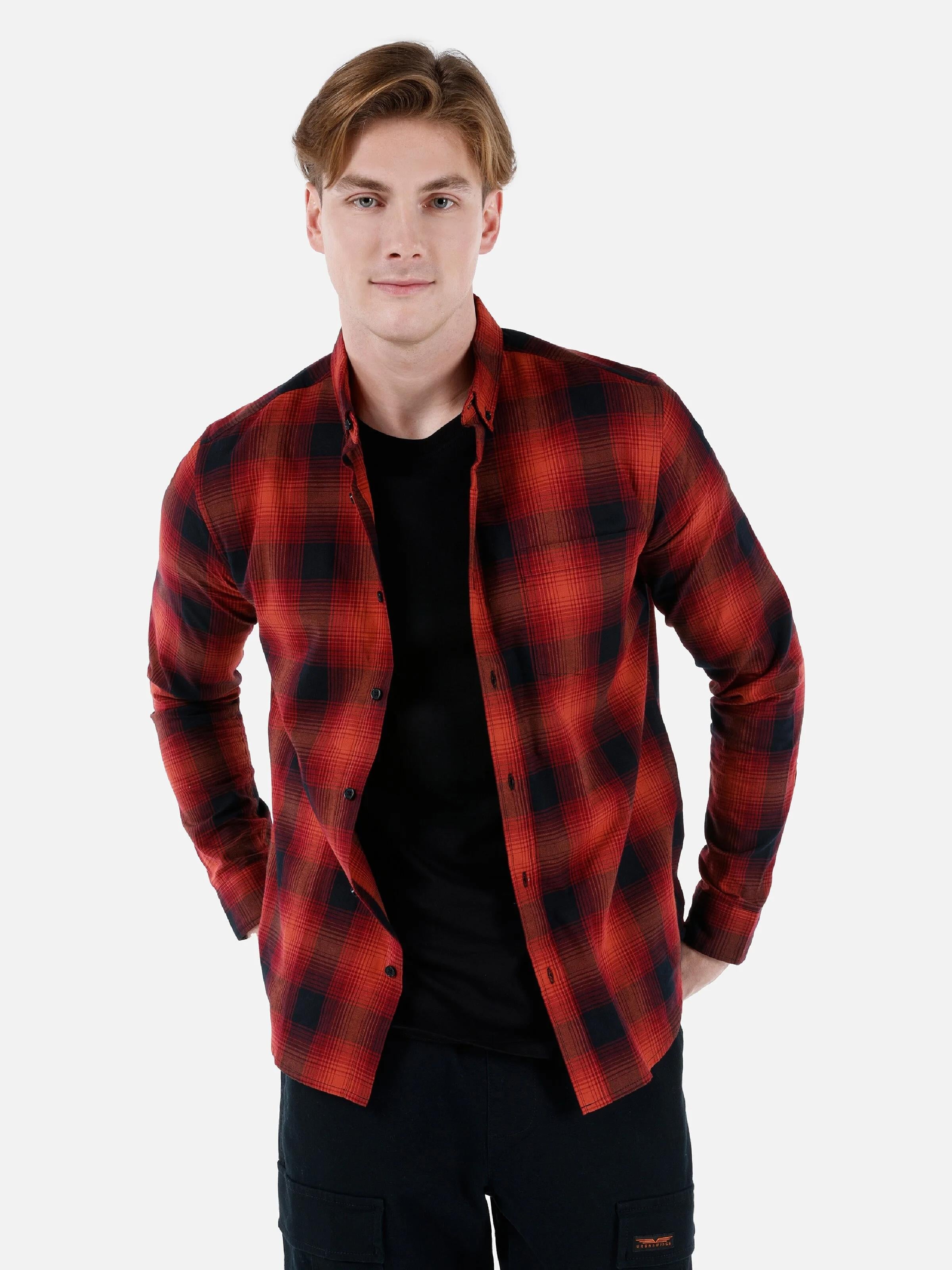 DOKUMA ÜST ERKEK UZUN KOL GÖMLEK Slim Fit