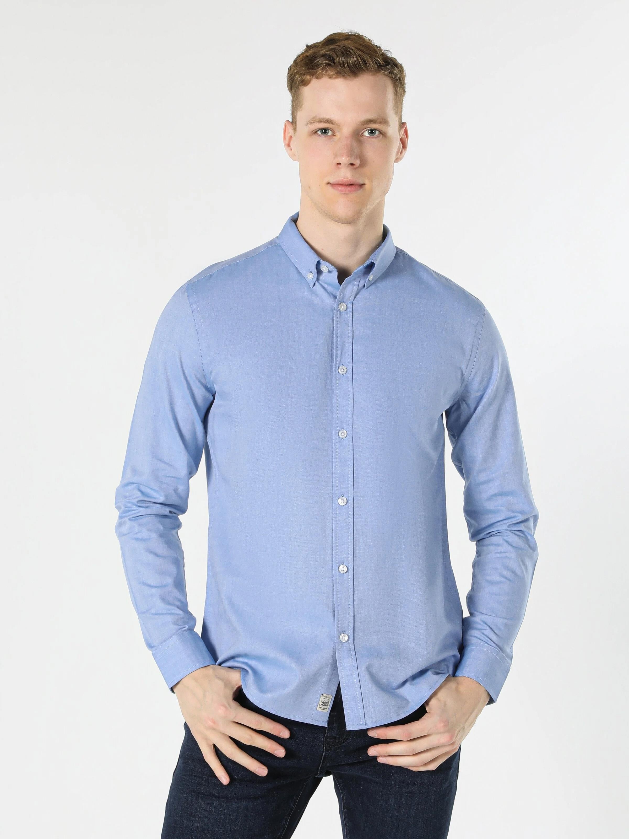 DOKUMA ÜST ERKEK UZUN KOL GÖMLEK Slim Fit