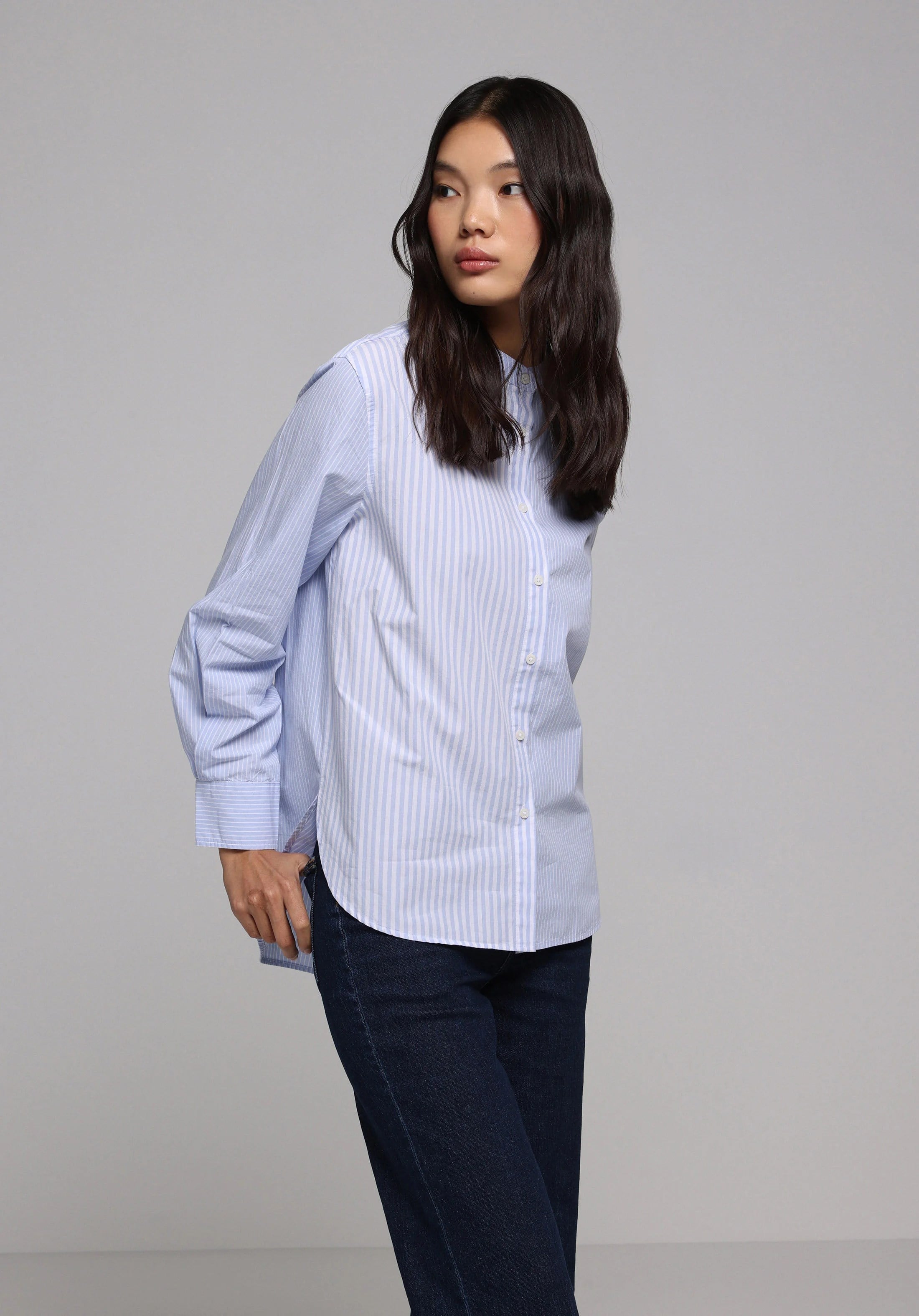 DOKUMA ÜST KADIN UZUN KOL GÖMLEK Fashion Fit