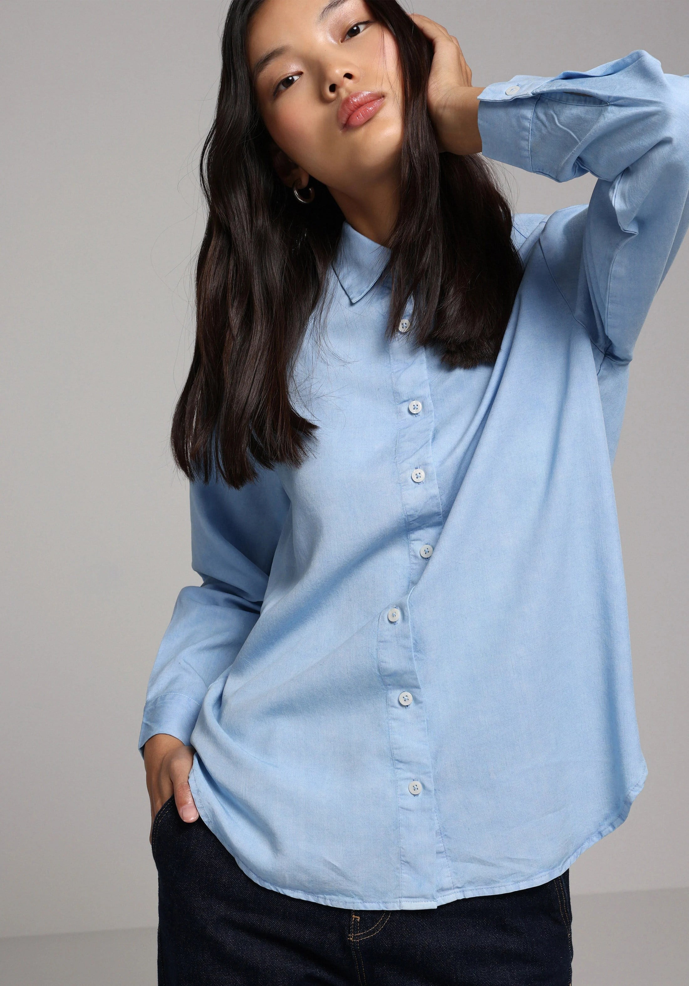 DOKUMA ÜST KADIN UZUN KOL GÖMLEK Regular Fit