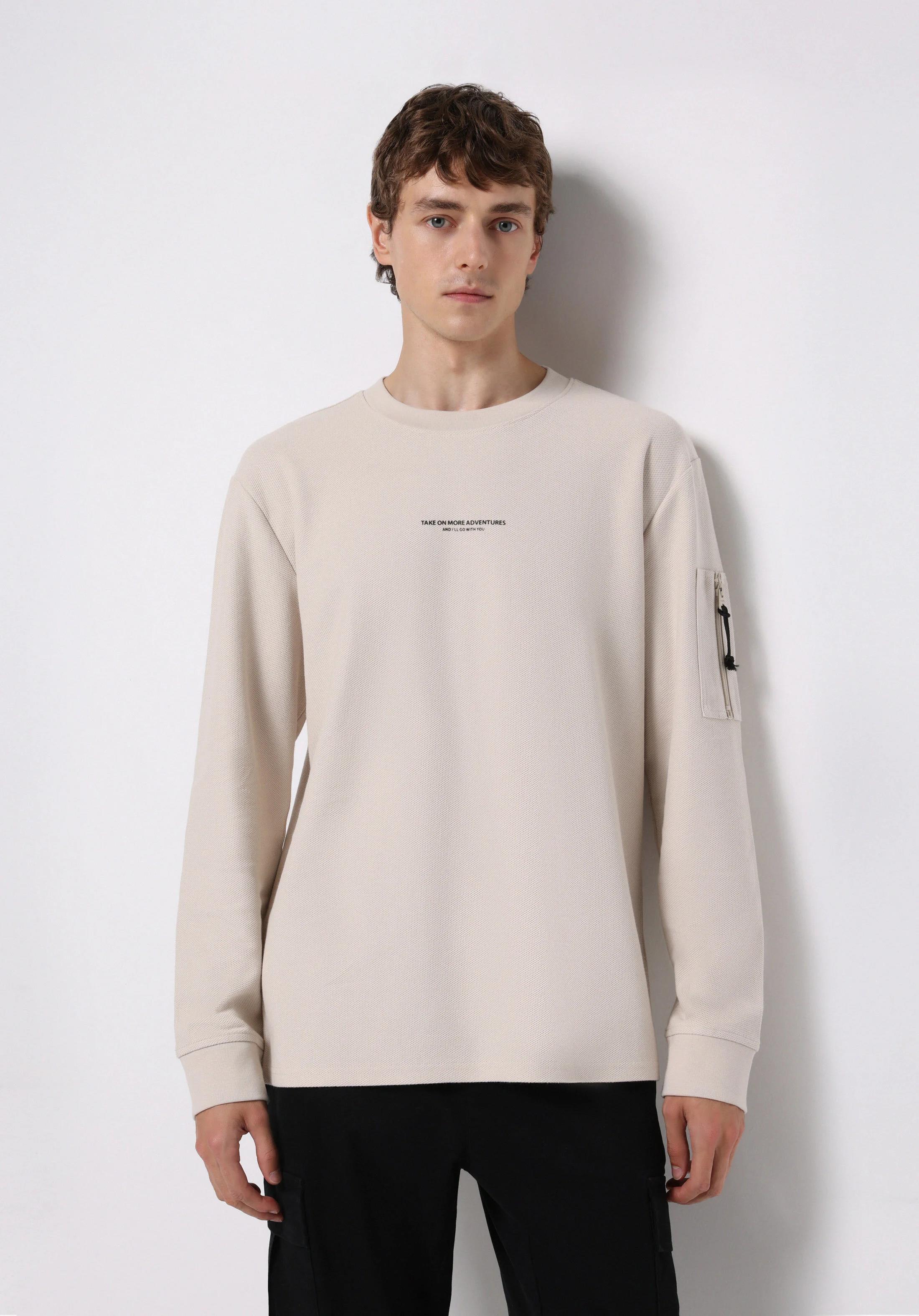 ÖRME ERKEK UZUN KOL T-SHIRT Comfort Fit