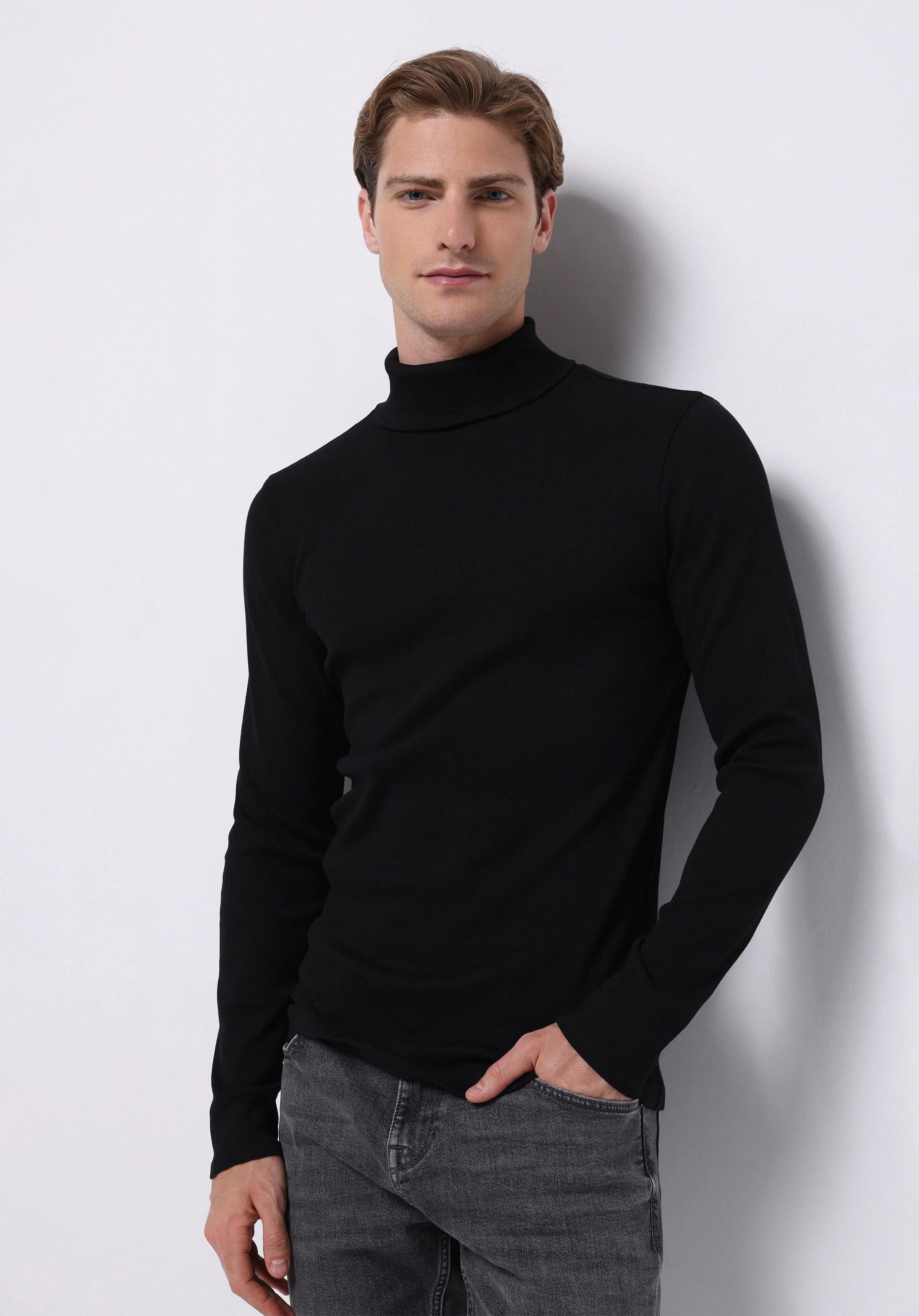 ÖRME ERKEK UZUN KOL T-SHIRT Slim Fit