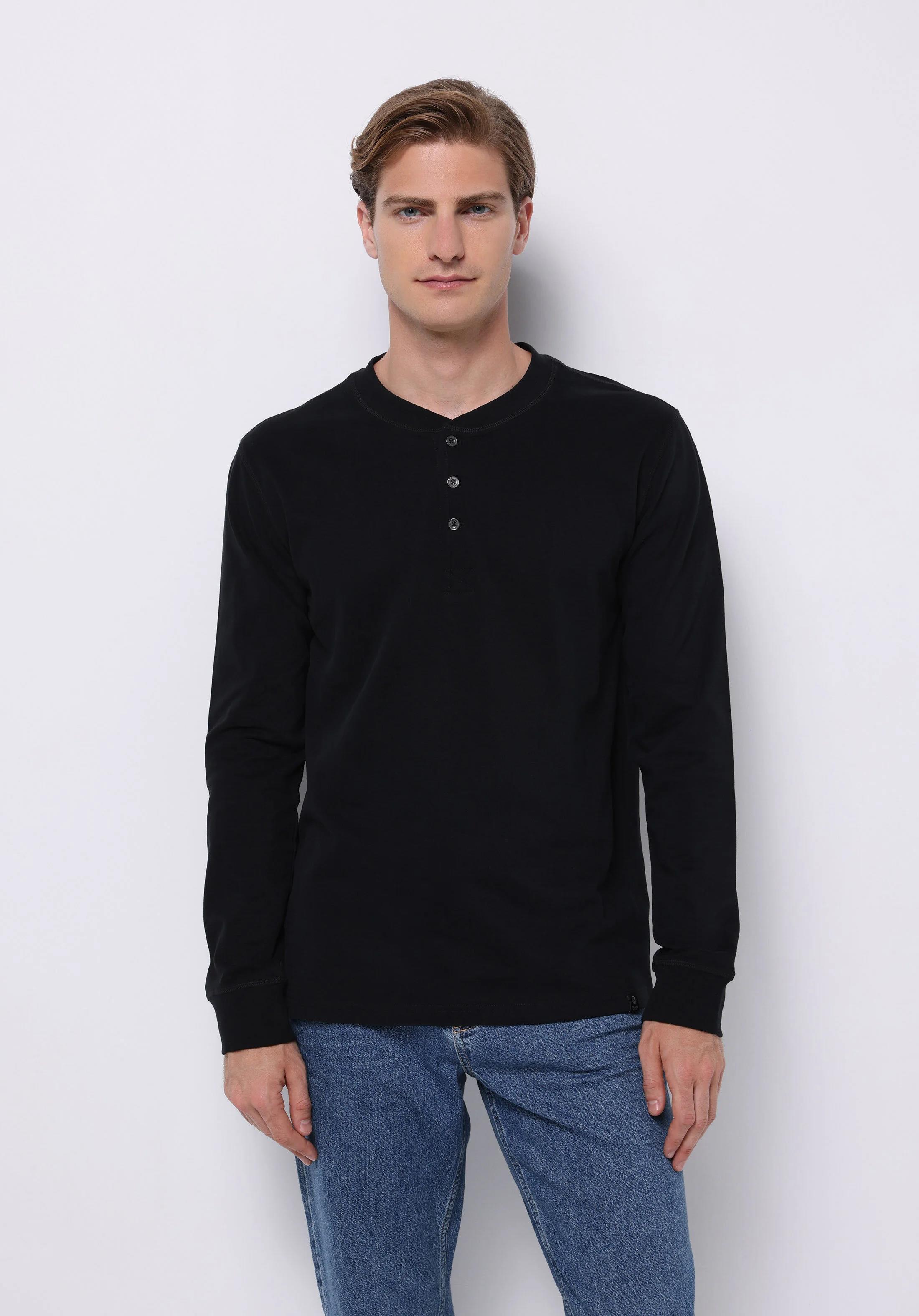 ÖRME ERKEK UZUN KOL T-SHIRT Slim Fit