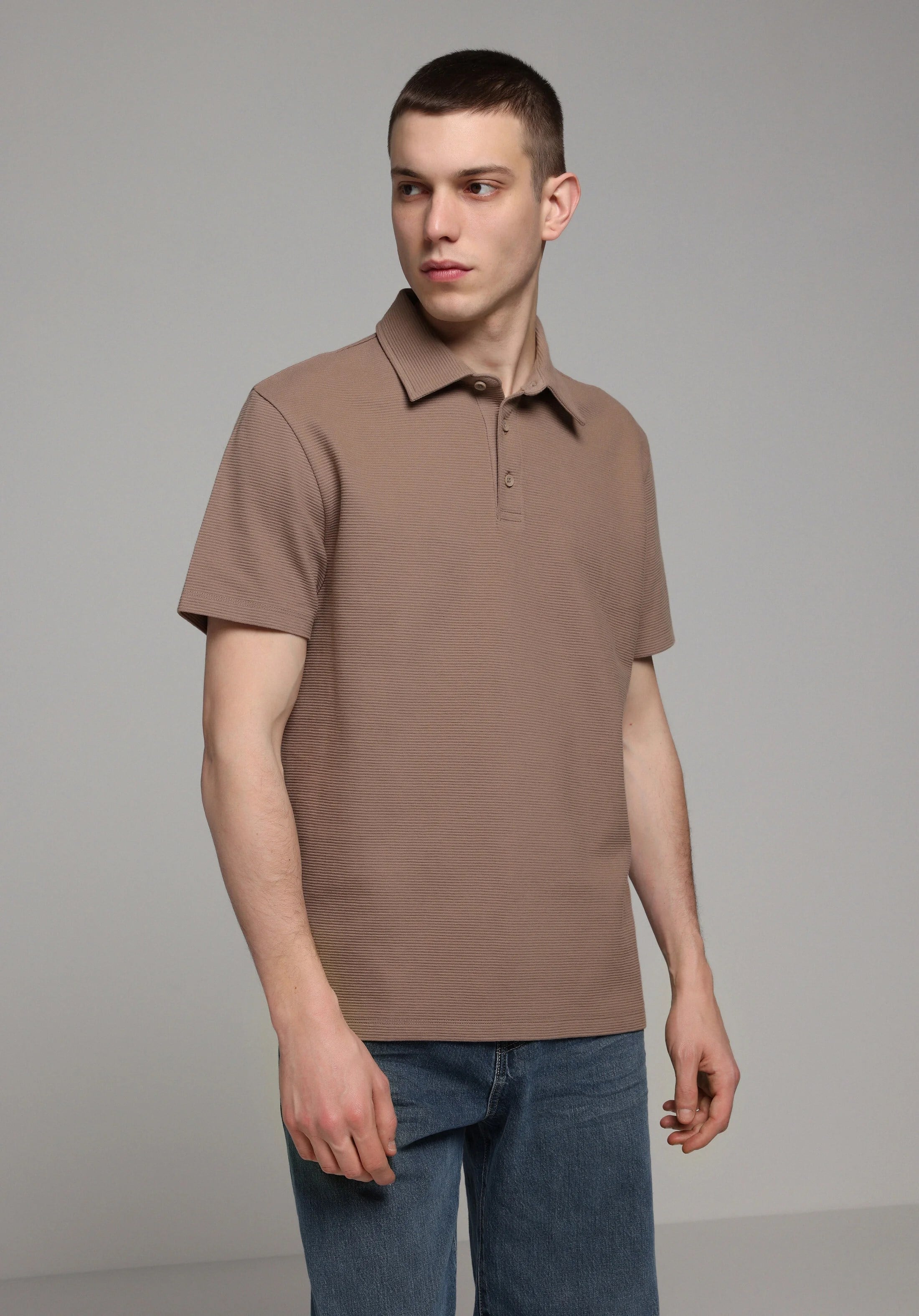 ÖRME ERKEK YAKALI KISA KOL T-SHIRT Regular Fit