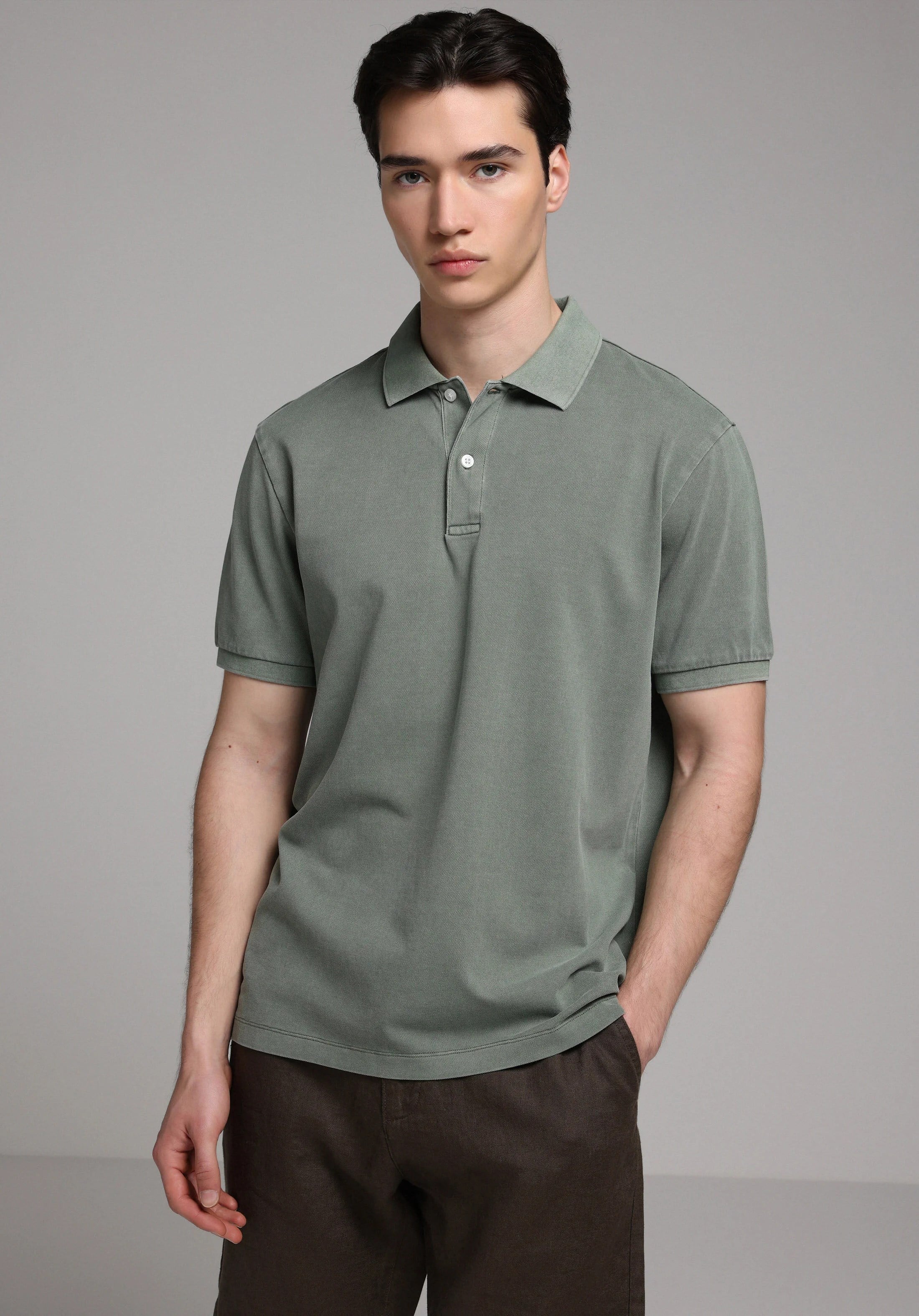 ÖRME ERKEK YAKALI KISA KOL T-SHIRT Regular Fit