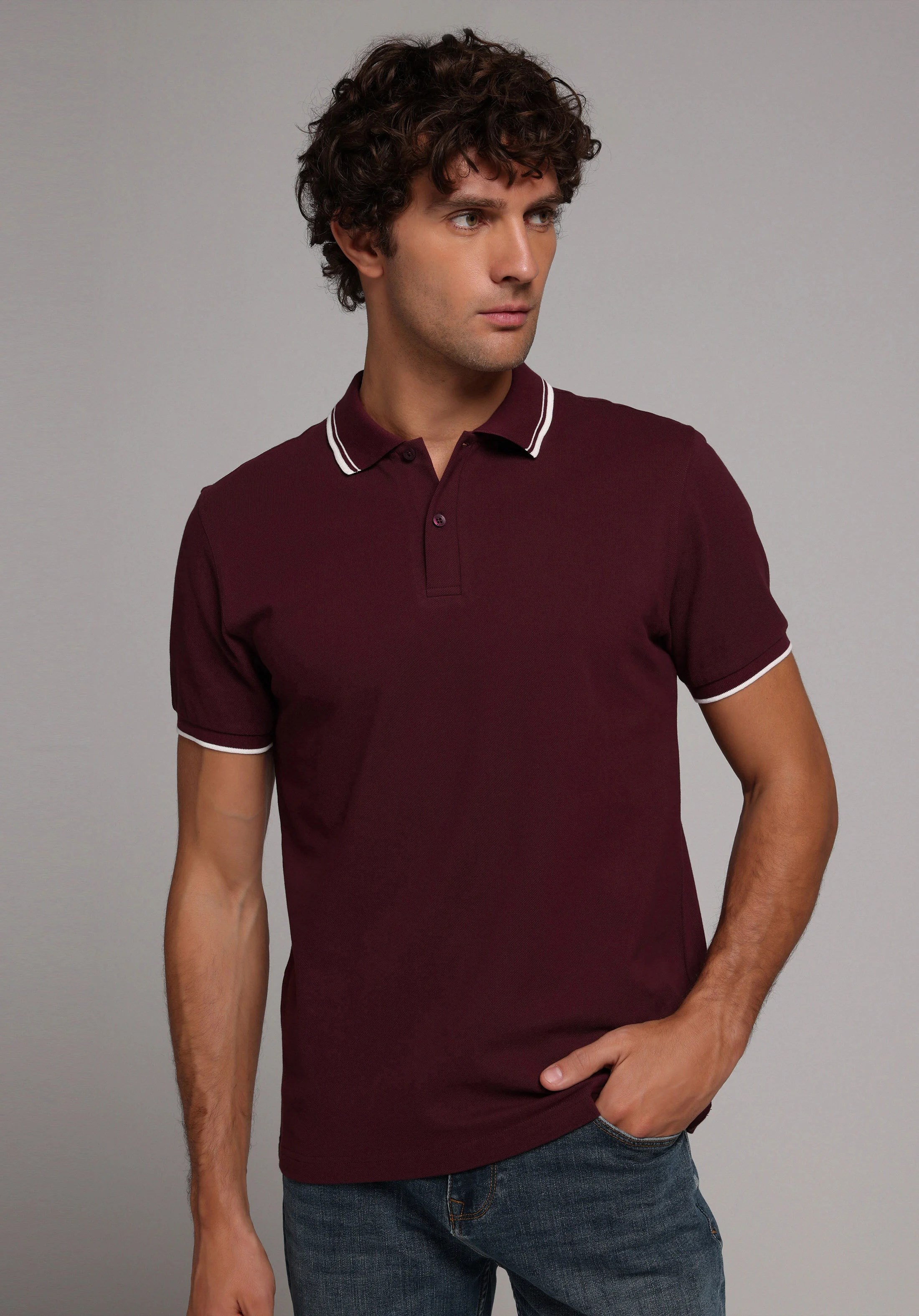 ÖRME ERKEK YAKALI KISA KOL T-SHIRT Regular Fit