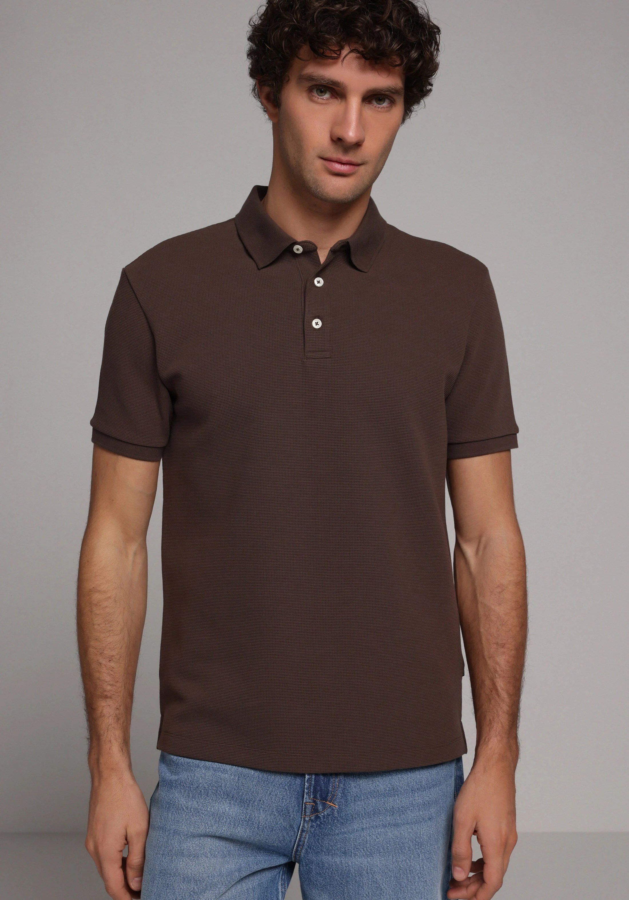 ÖRME ERKEK YAKALI KISA KOL T-SHIRT Regular Fit