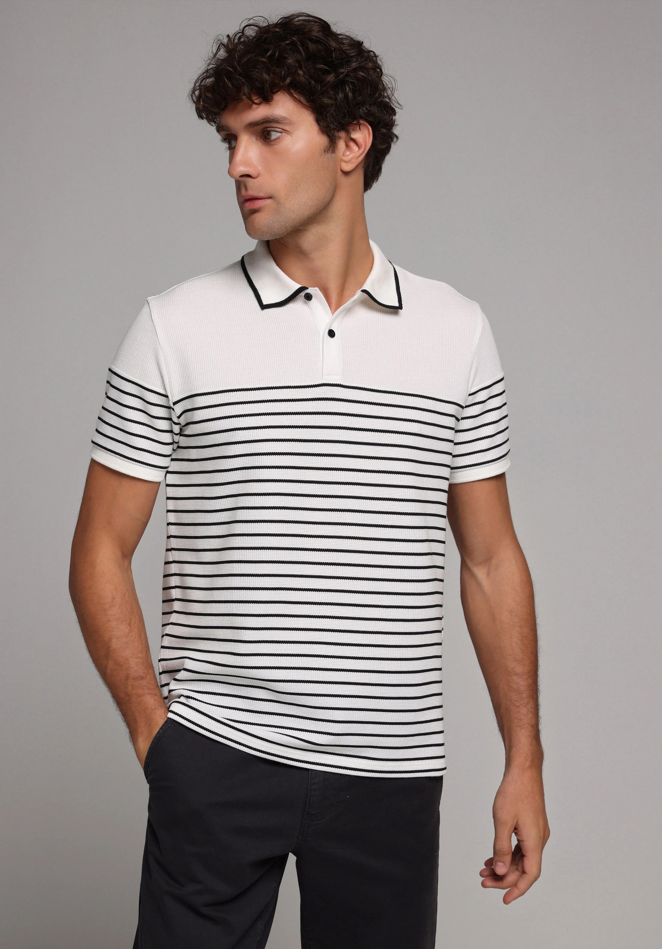 ÖRME ERKEK YAKALI KISA KOL T-SHIRT Regular Fit