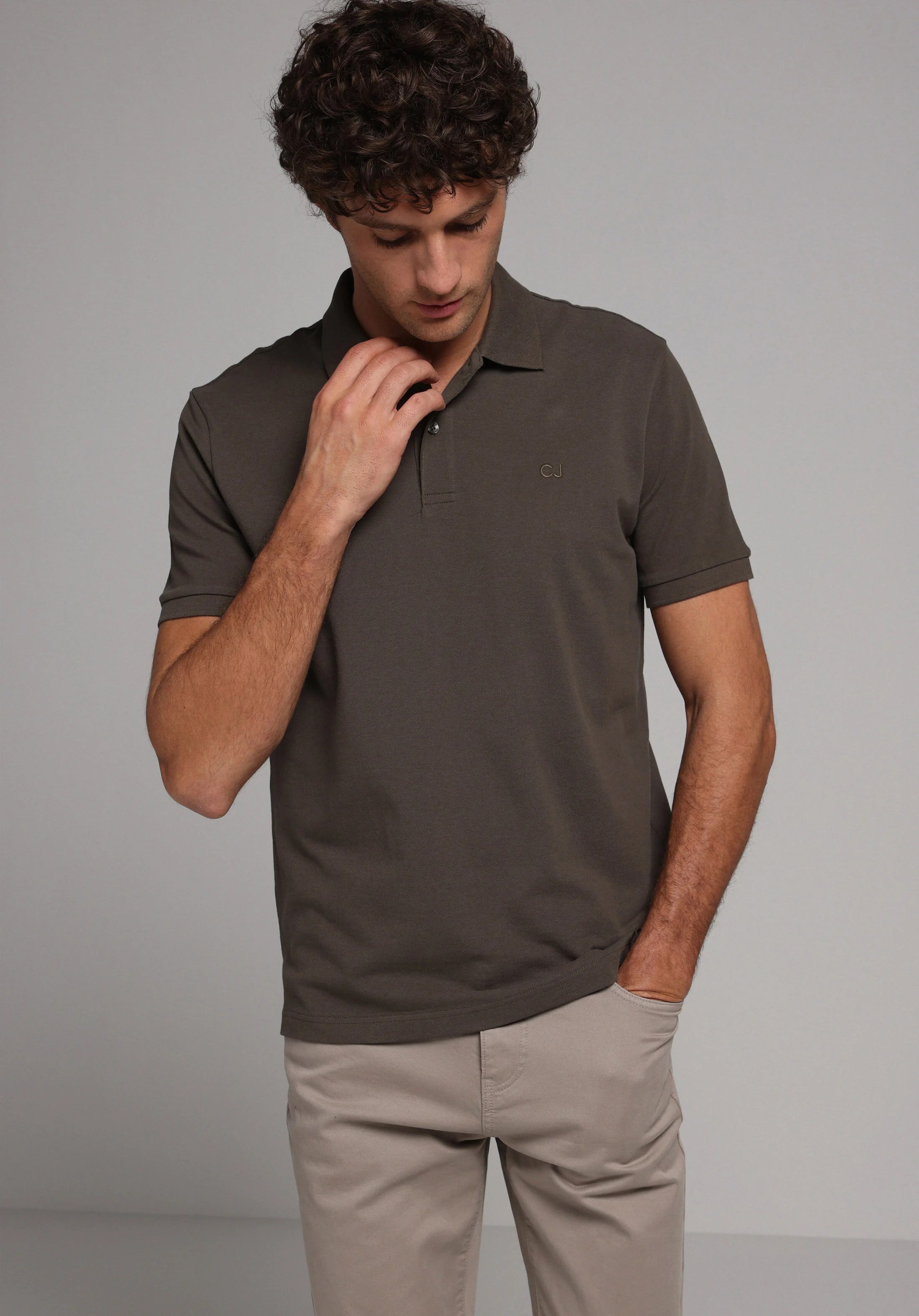 ÖRME ERKEK YAKALI KISA KOL T-SHIRT Regular Fit