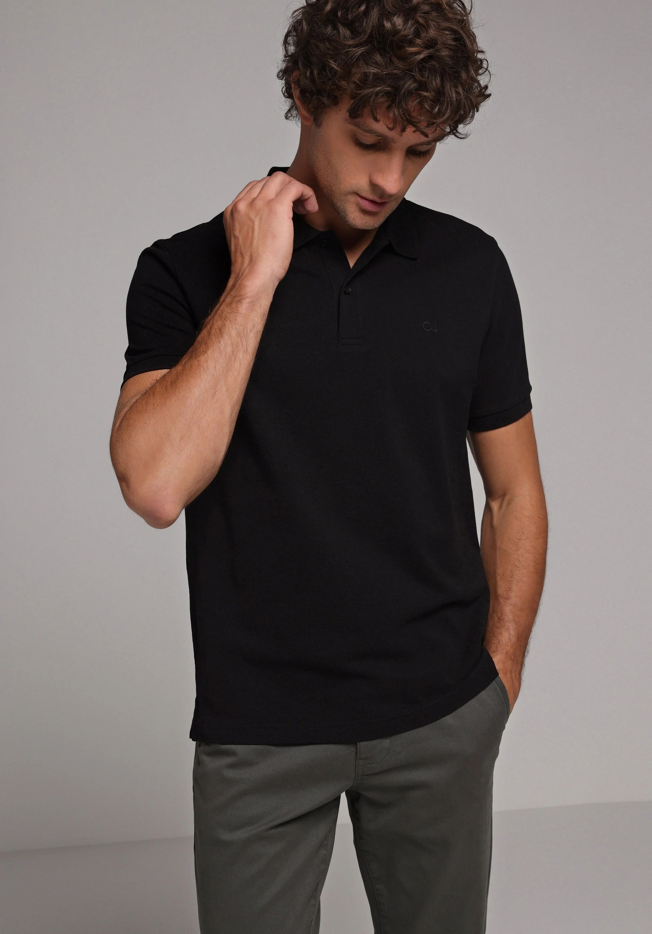 ÖRME ERKEK YAKALI KISA KOL T-SHIRT Regular Fit