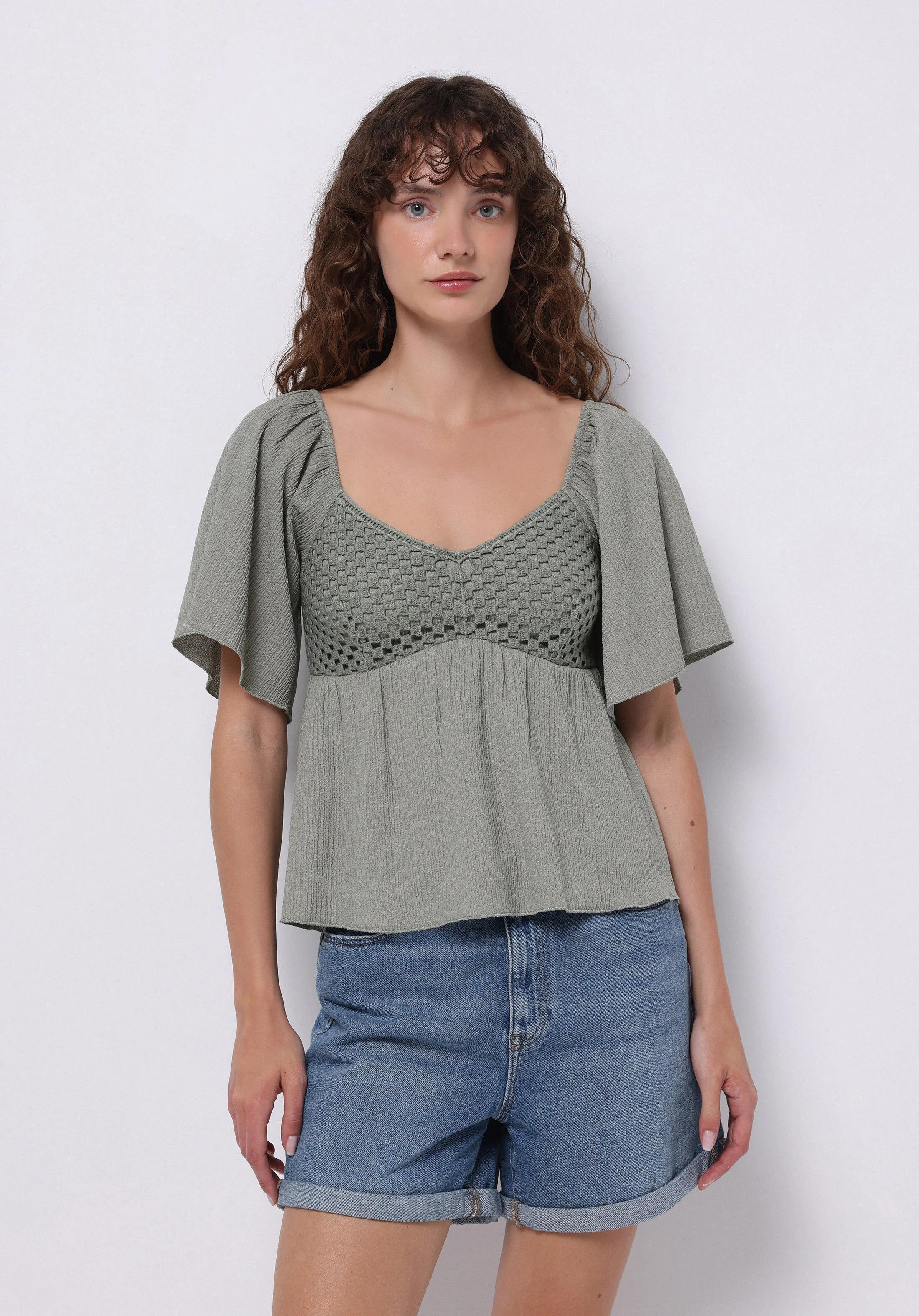 ÖRME KADIN KISA KOL BLUZ Regular Fit