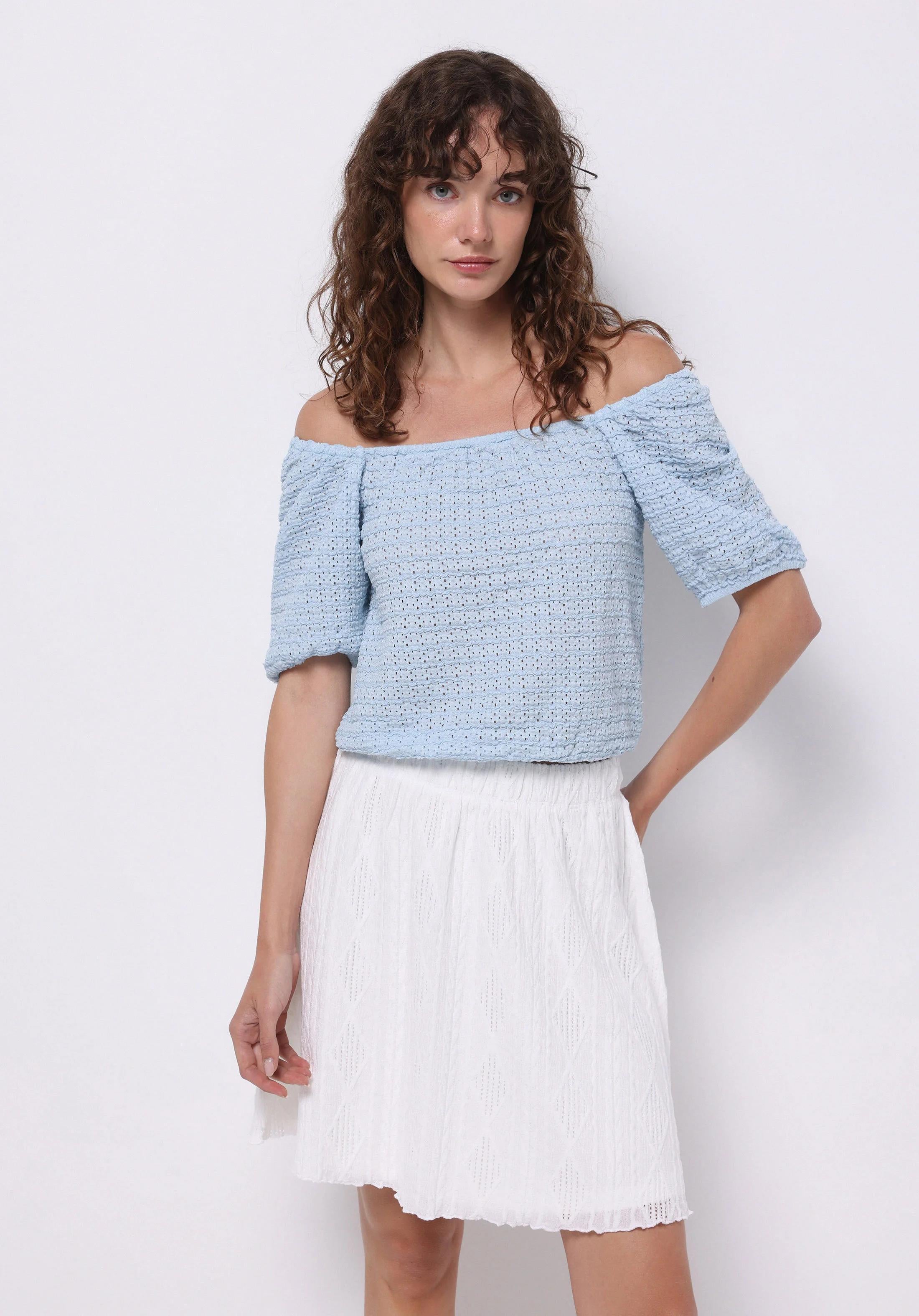 ÖRME KADIN KISA KOL BLUZ Regular Fit