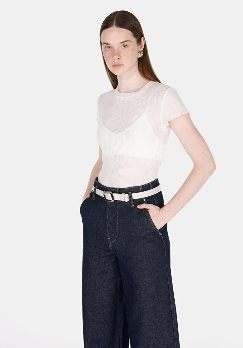 ÖRME KADIN KISA KOL BLUZ Regular Fit