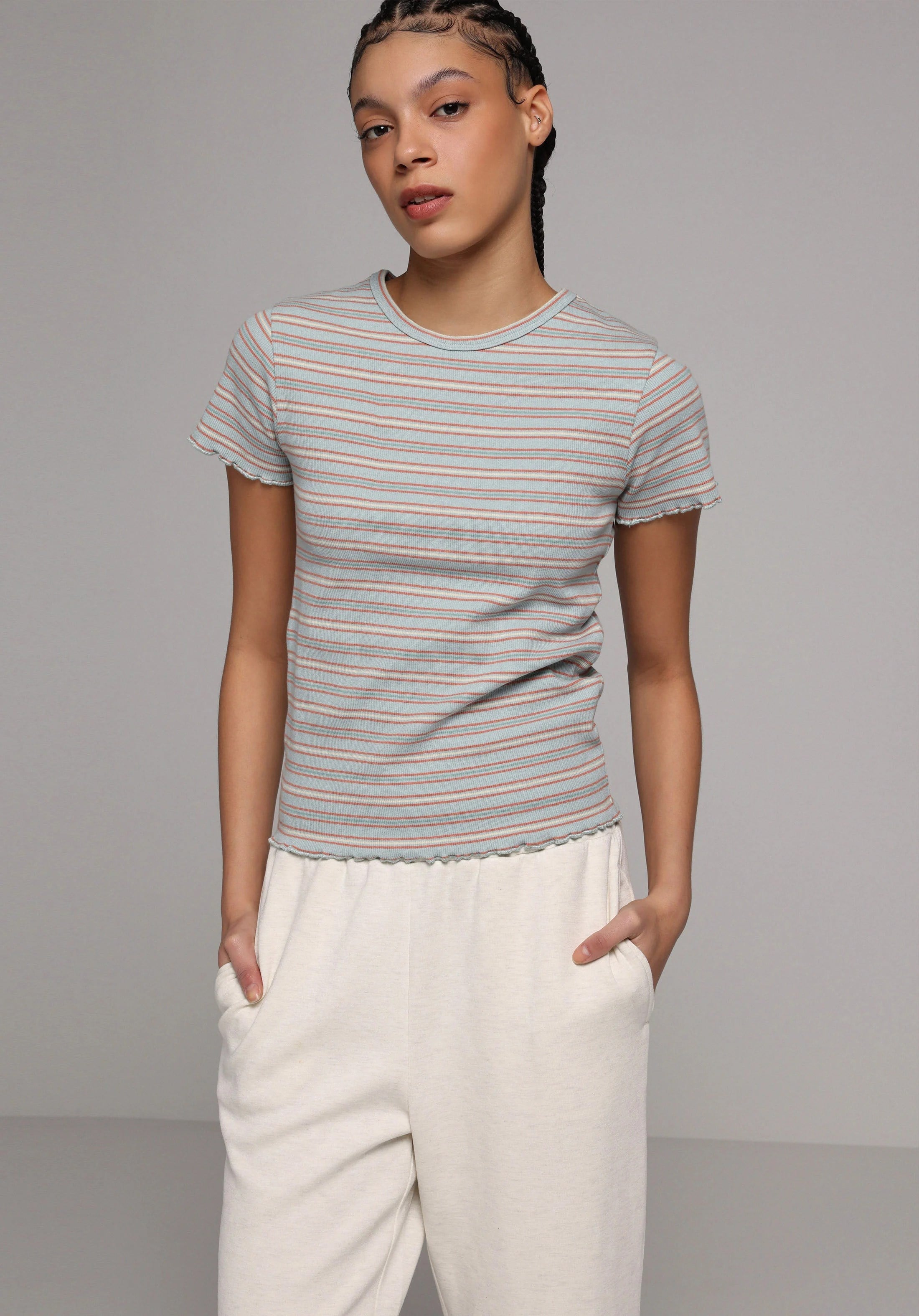 ÖRME KADIN KISA KOL BLUZ Slim Fit