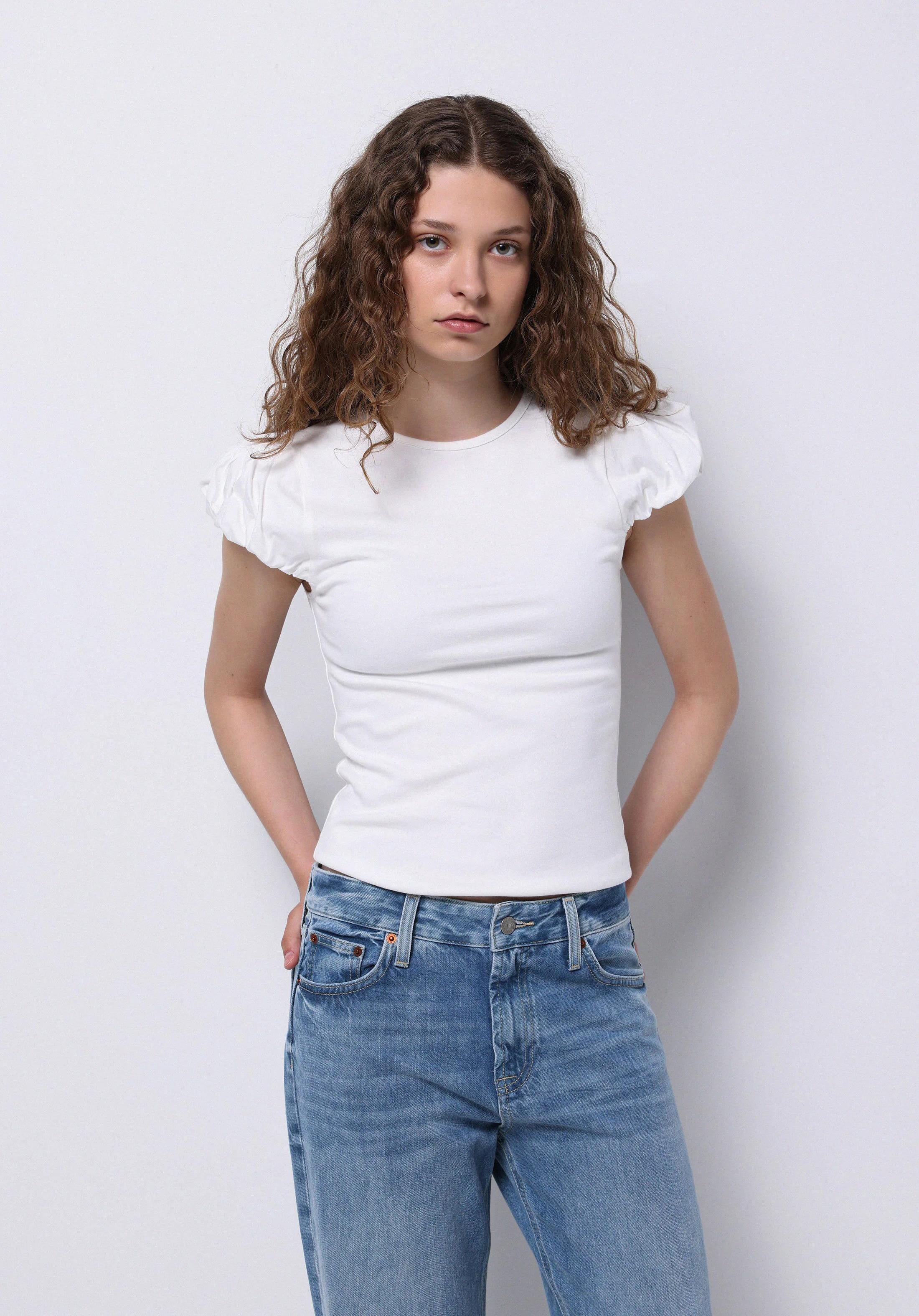 ÖRME KADIN KISA KOL BLUZ Slim Fit