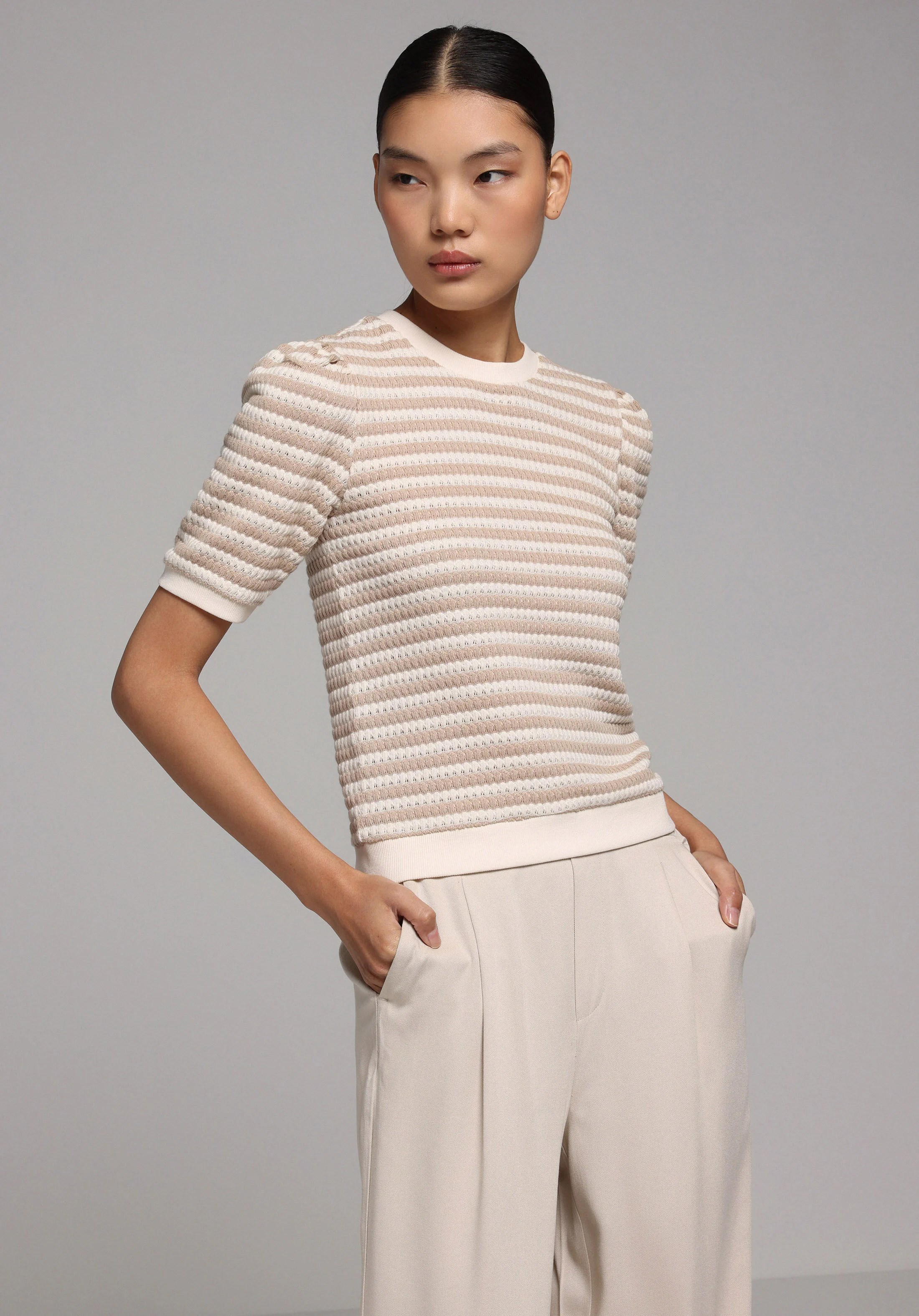 ÖRME KADIN KISA KOL KAZAK Slim Fit