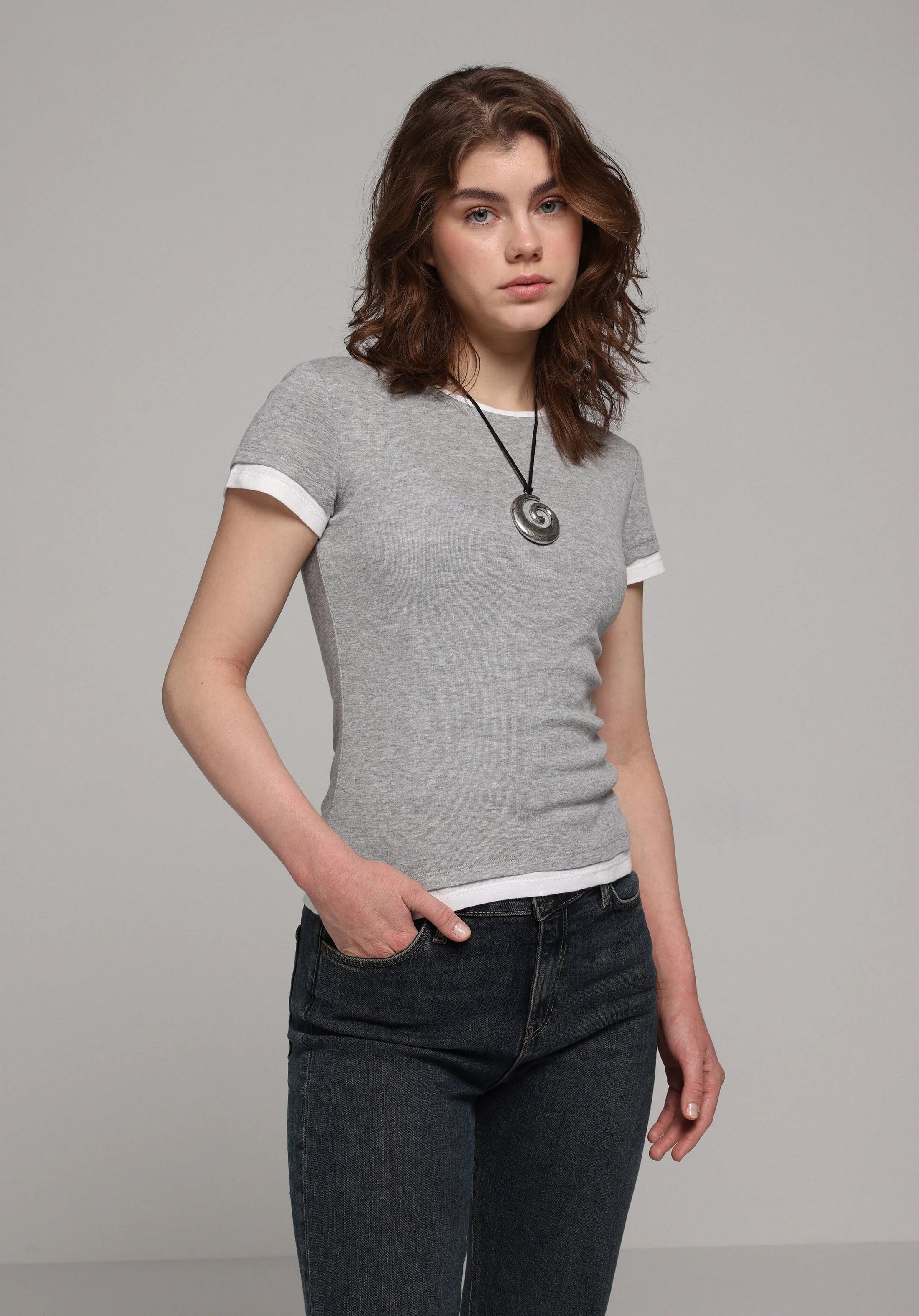 ÖRME KADIN KISA KOL KAZAK Slim Fit