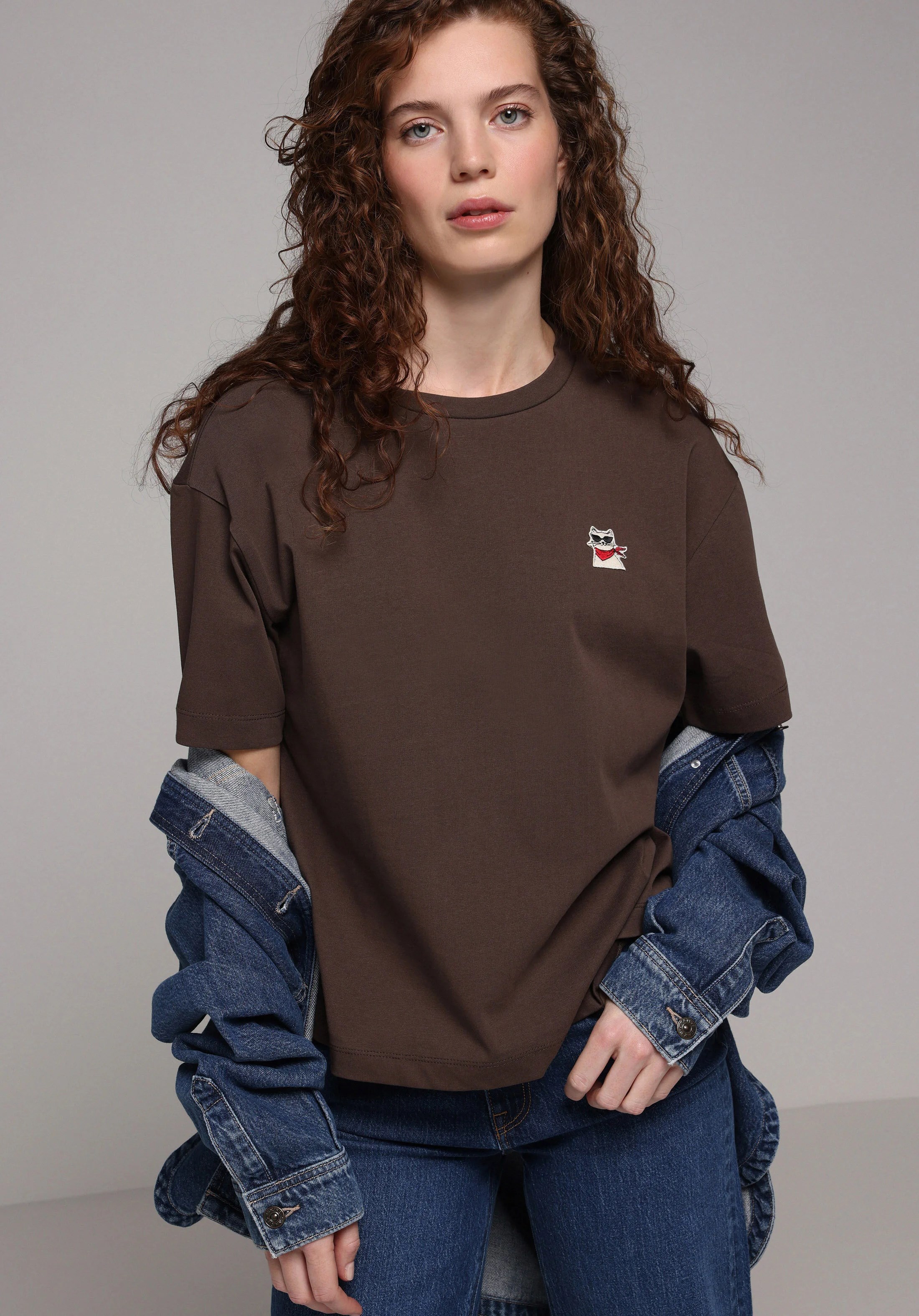 ÖRME KADIN KISA KOL T-SHIRT Boyfriend Fit