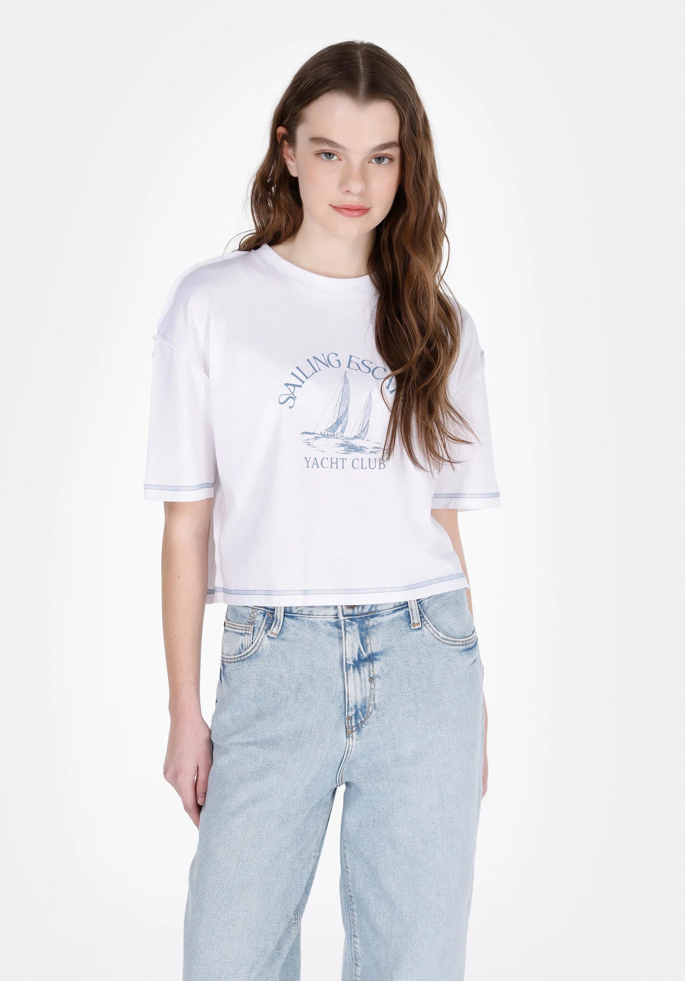 ÖRME KADIN KISA KOL T-SHIRT Comfort Fit