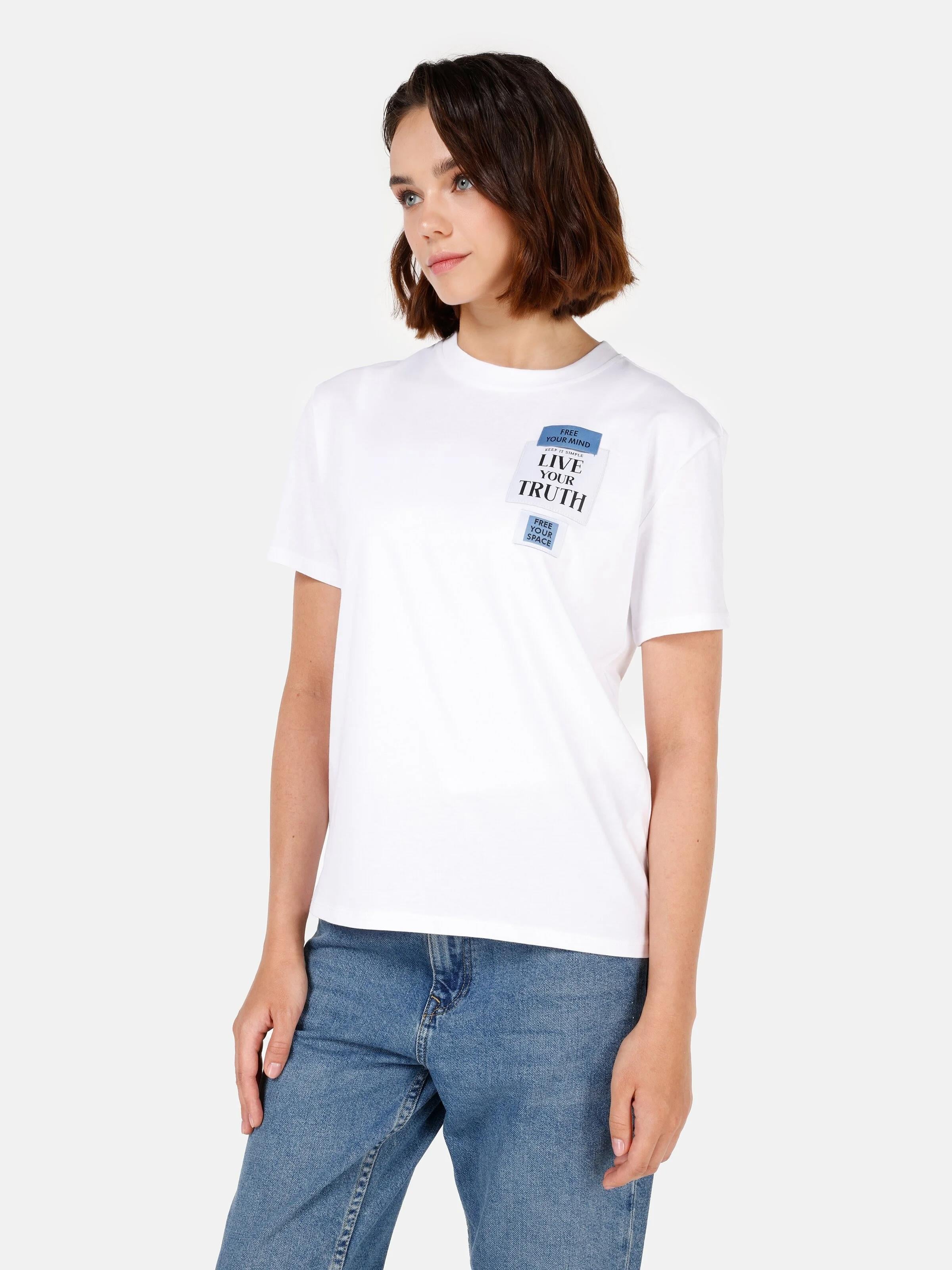 ÖRME KADIN KISA KOL T-SHIRT Modern Fit