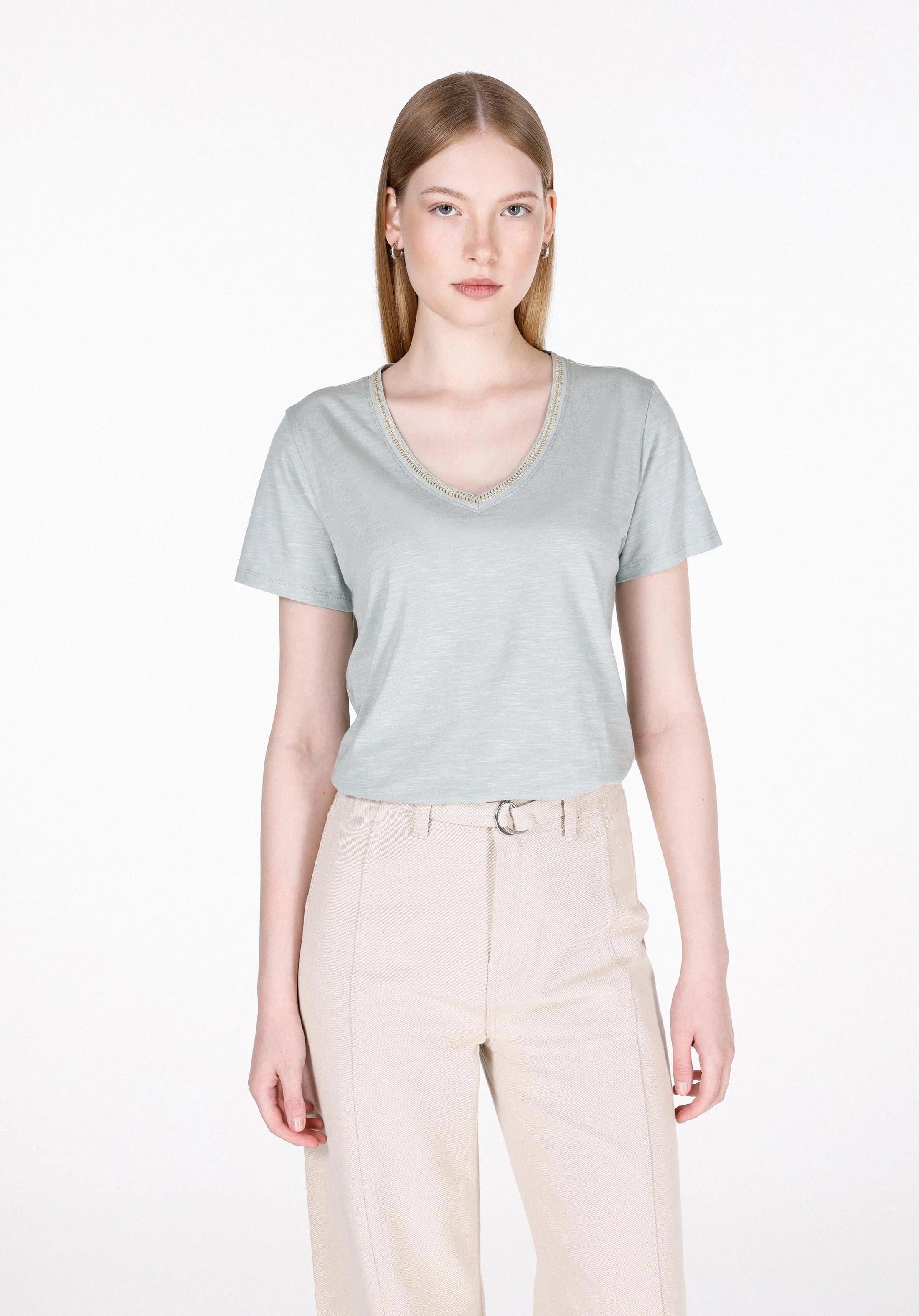 ÖRME KADIN KISA KOL T-SHIRT Regular Fit