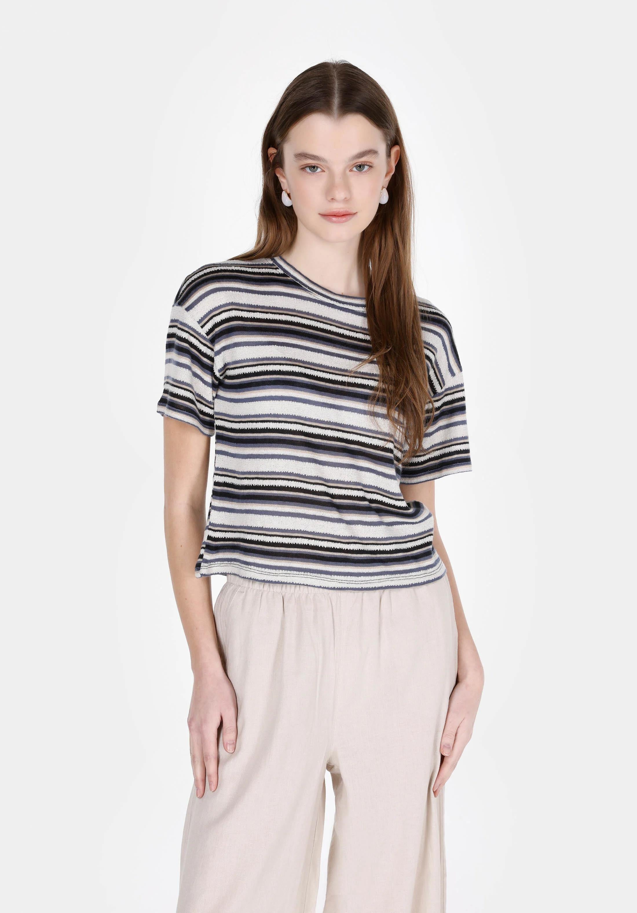 ÖRME KADIN KISA KOL T-SHIRT Regular Fit